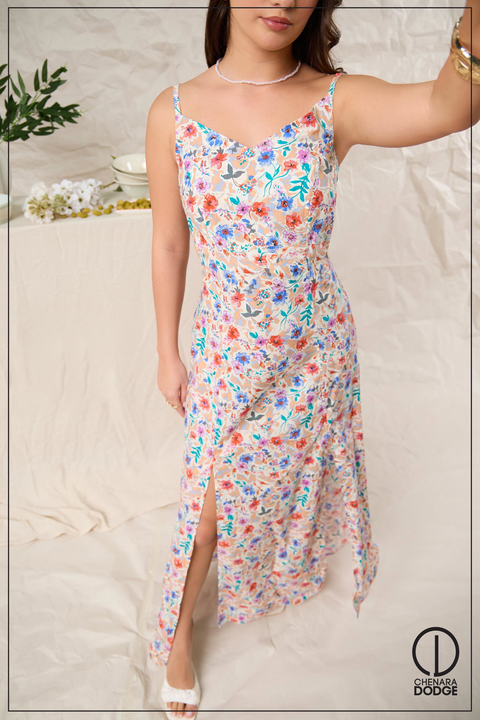 LONALI PRINTED MAXI DRESS