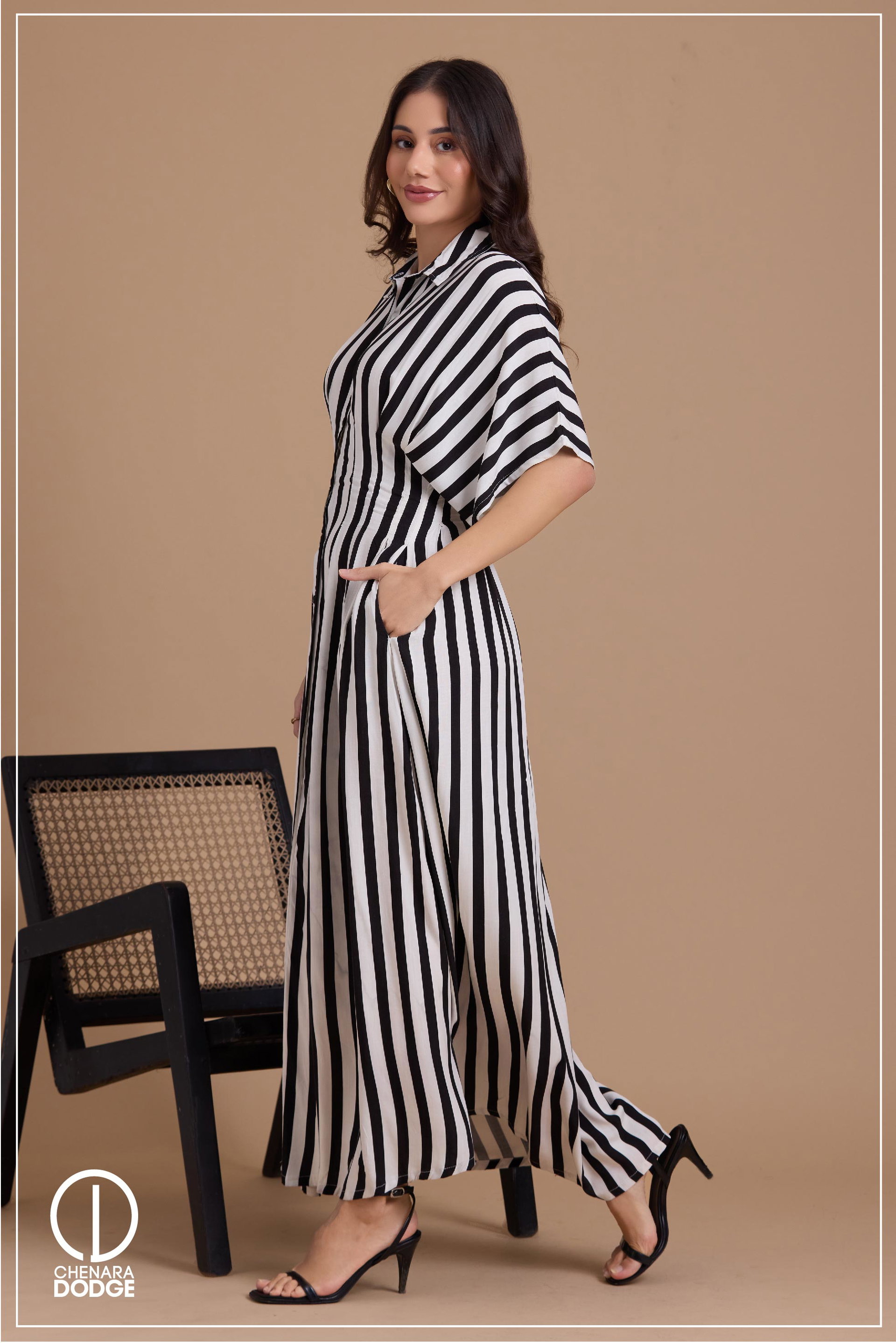 LOVINA PLEATED MAXI SHIRT DRESS