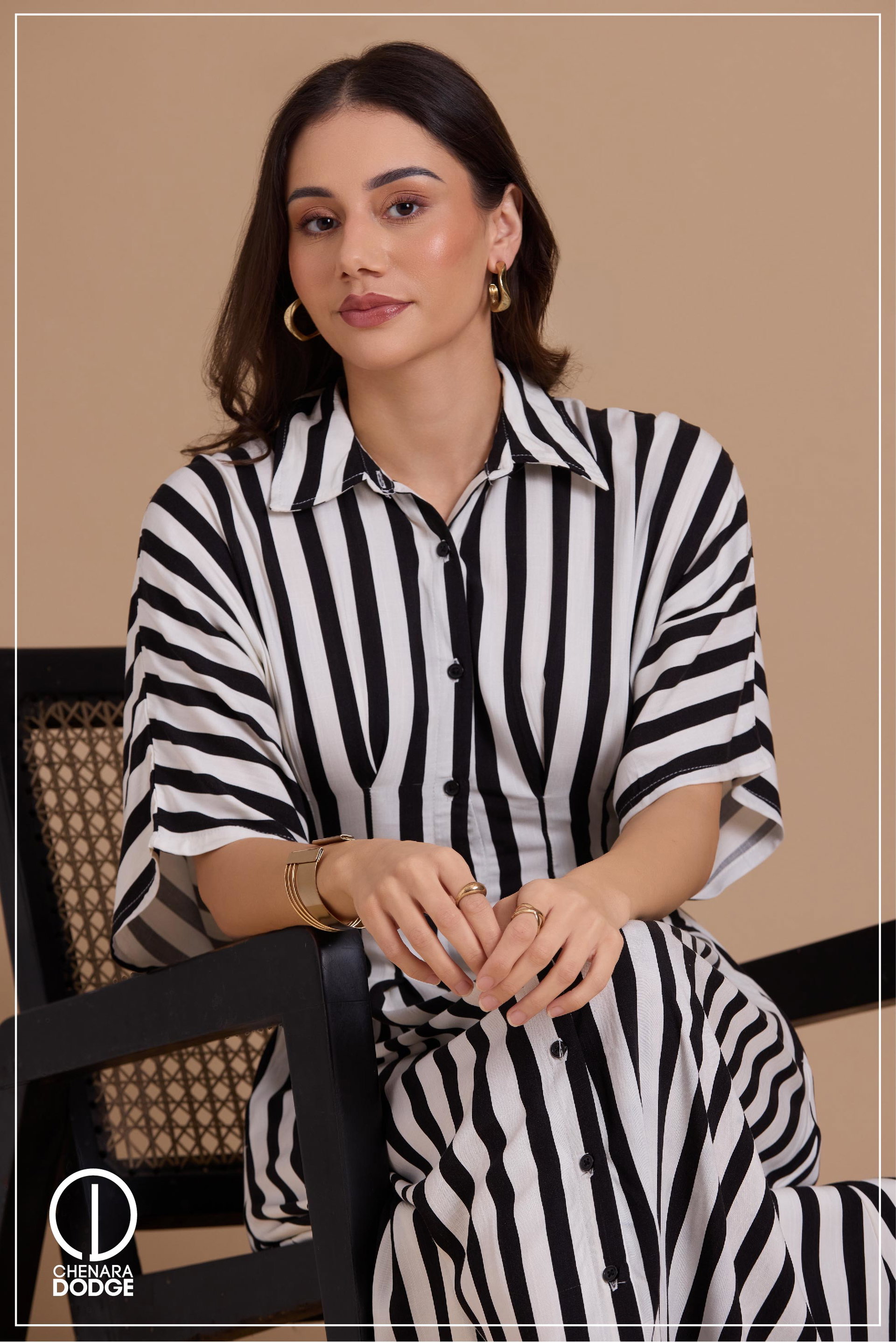 LOVINA PLEATED MAXI SHIRT DRESS