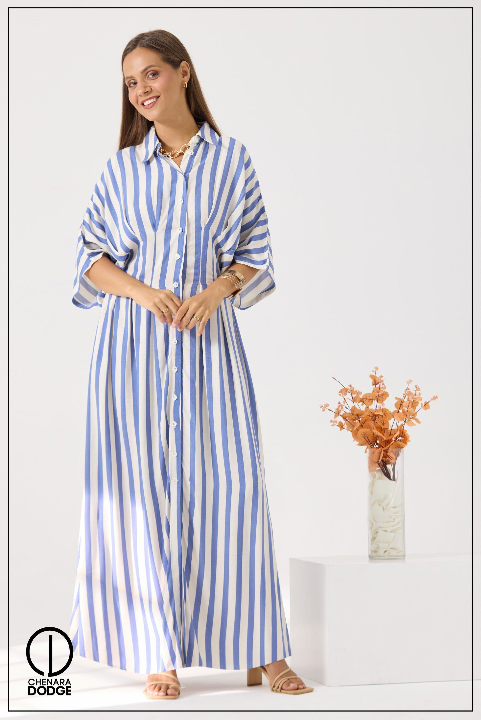 LOVINA SHIRT COLLOR MAXI DRESS