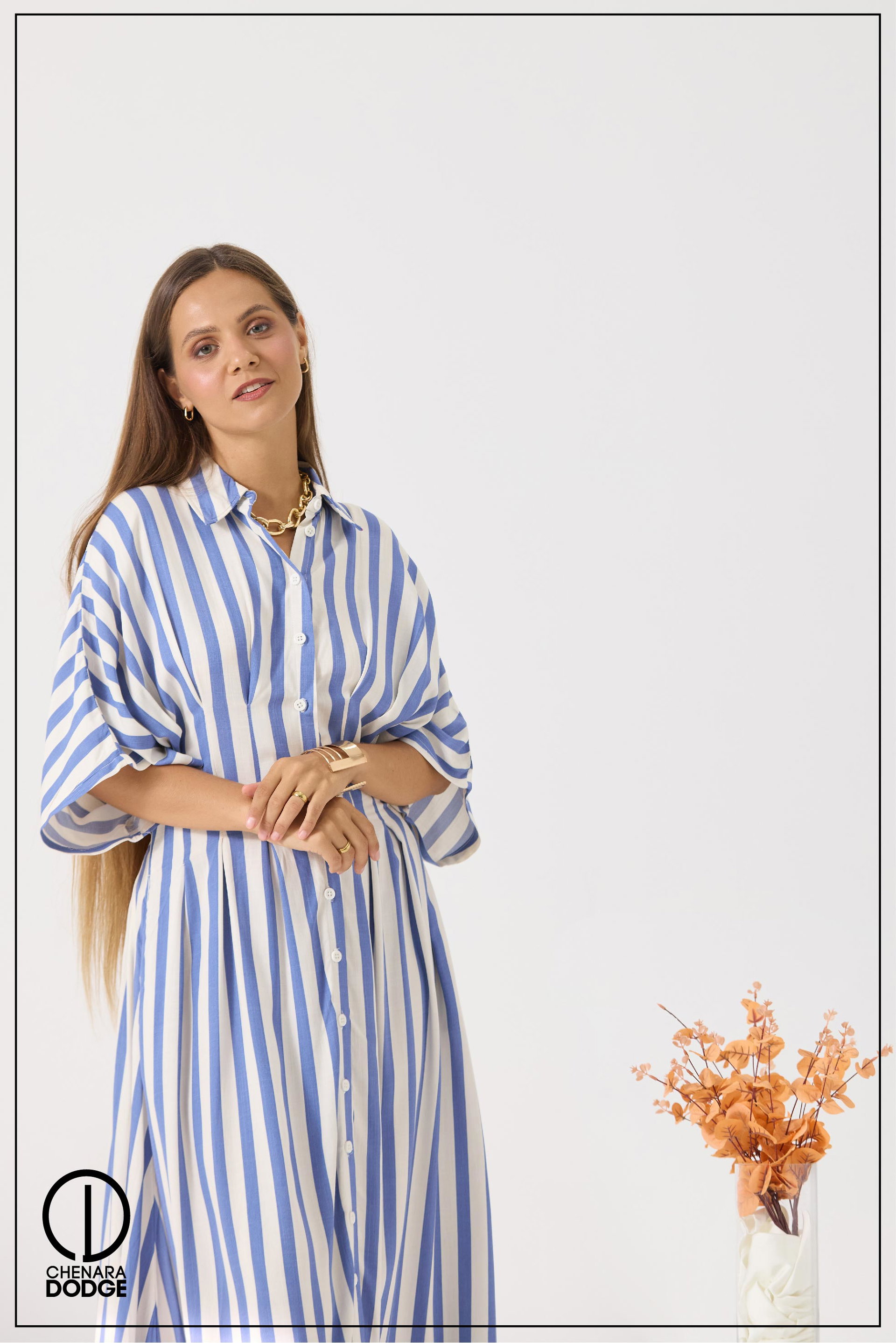LOVINA SHIRT COLLOR MAXI DRESS