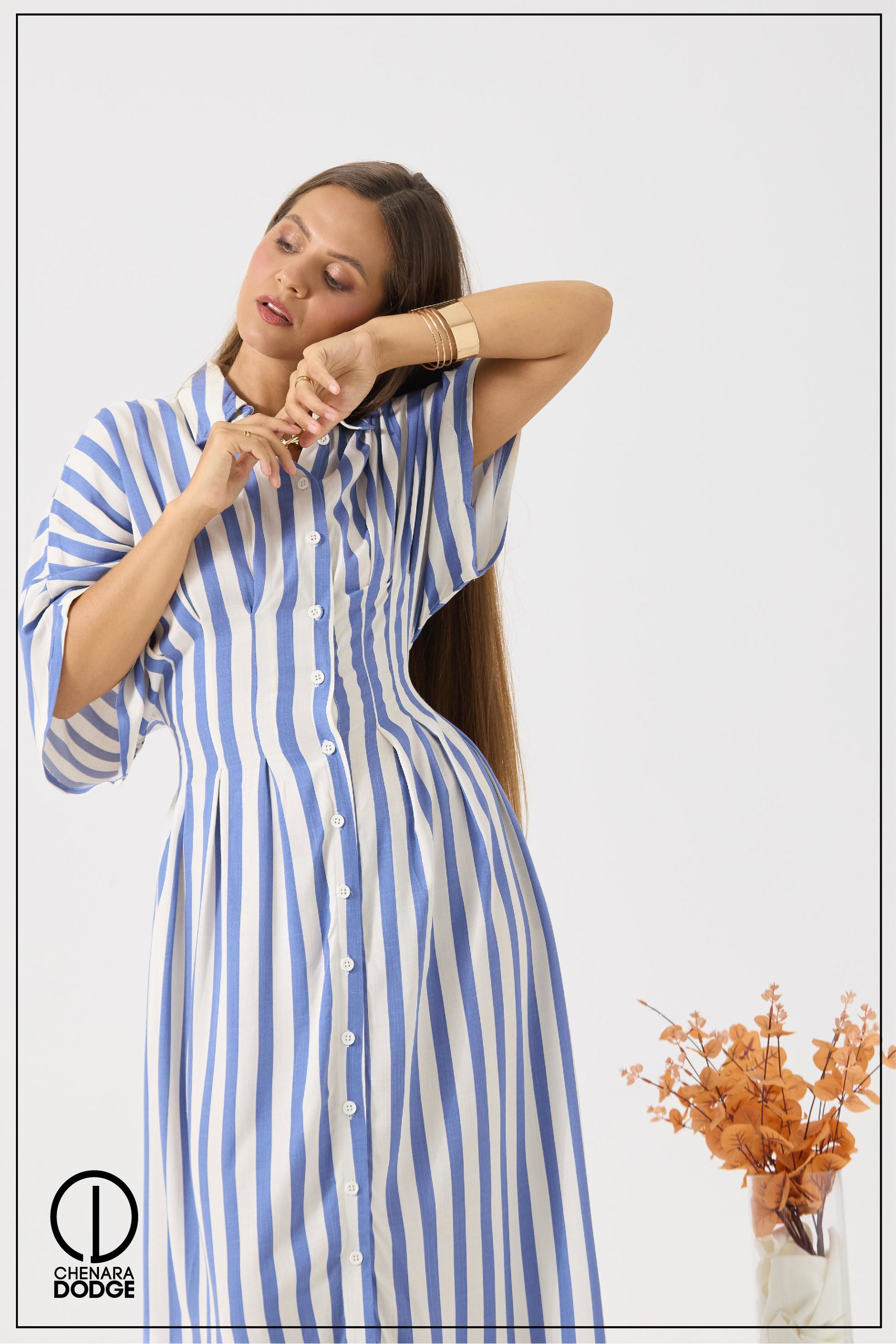 LOVINA SHIRT COLLOR MAXI DRESS