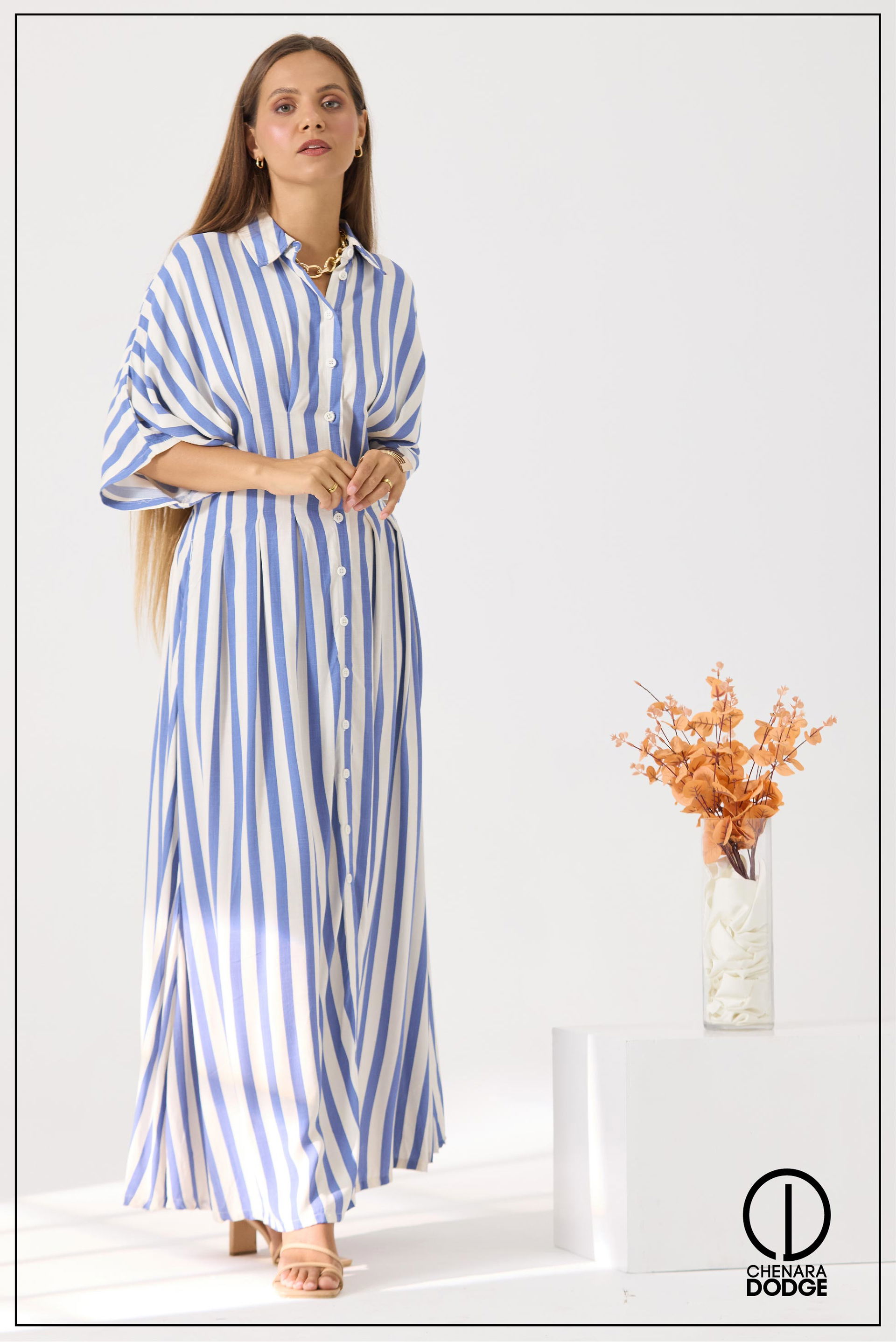 LOVINA SHIRT COLLOR MAXI DRESS
