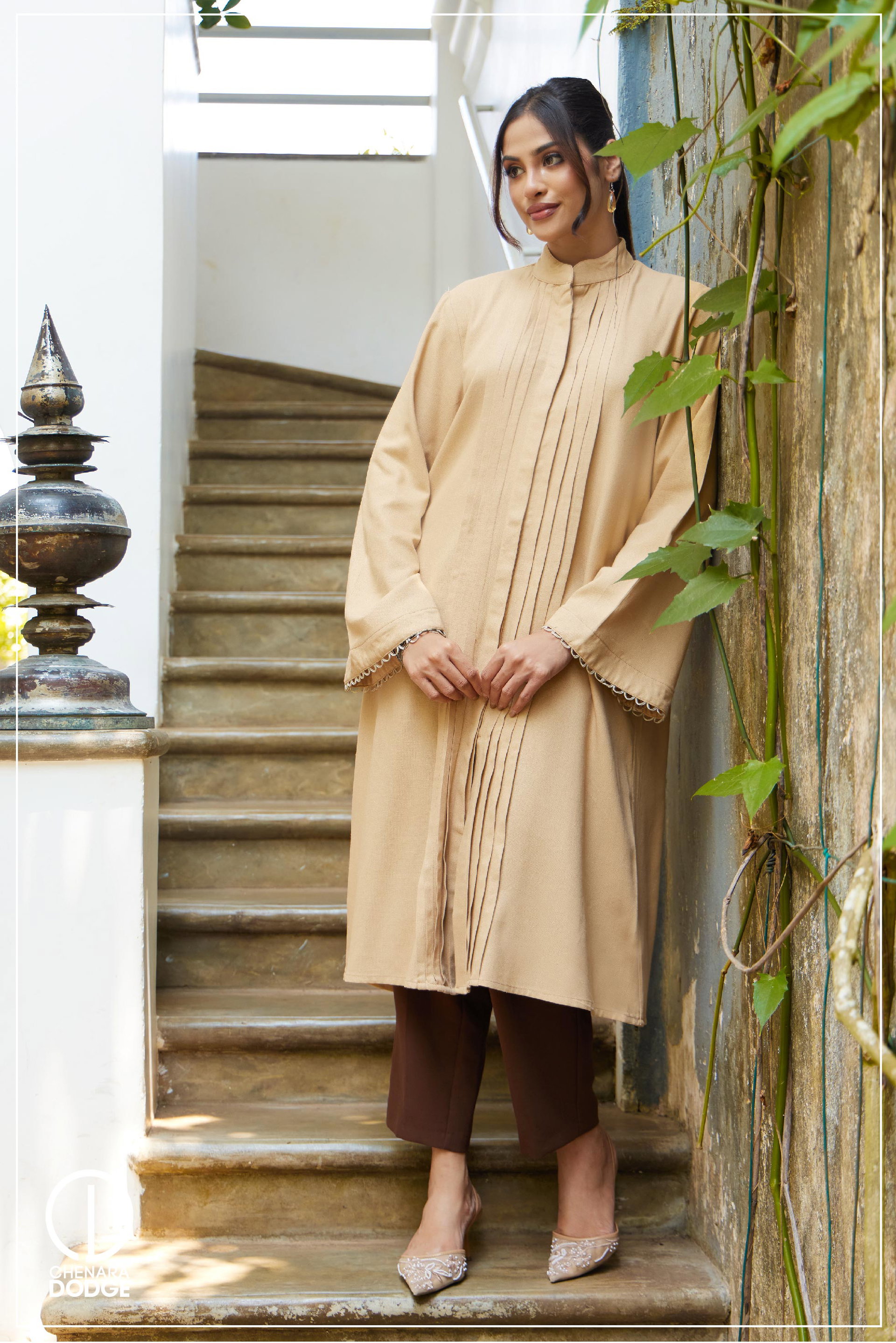 FARAH PINTUCK KURTA TOP