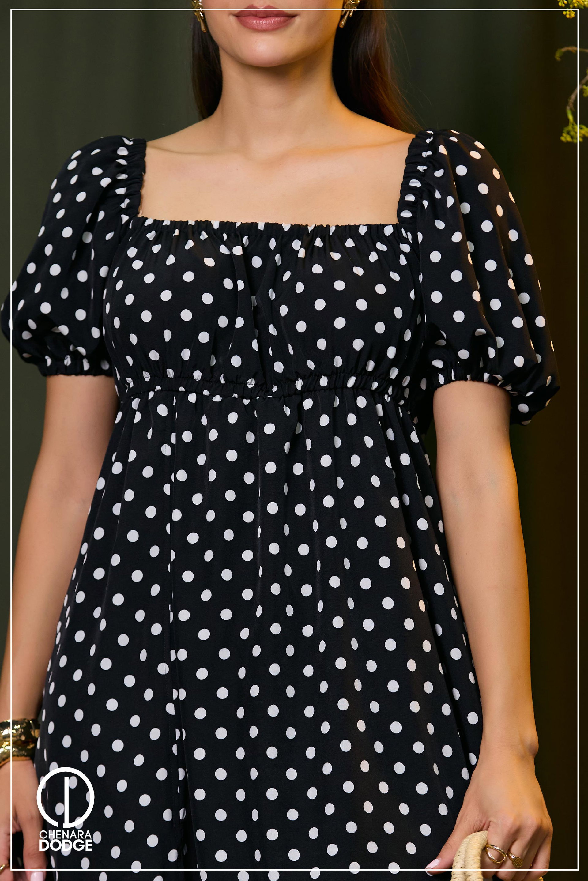 LYDIA BUSTIER MIDI DRESS