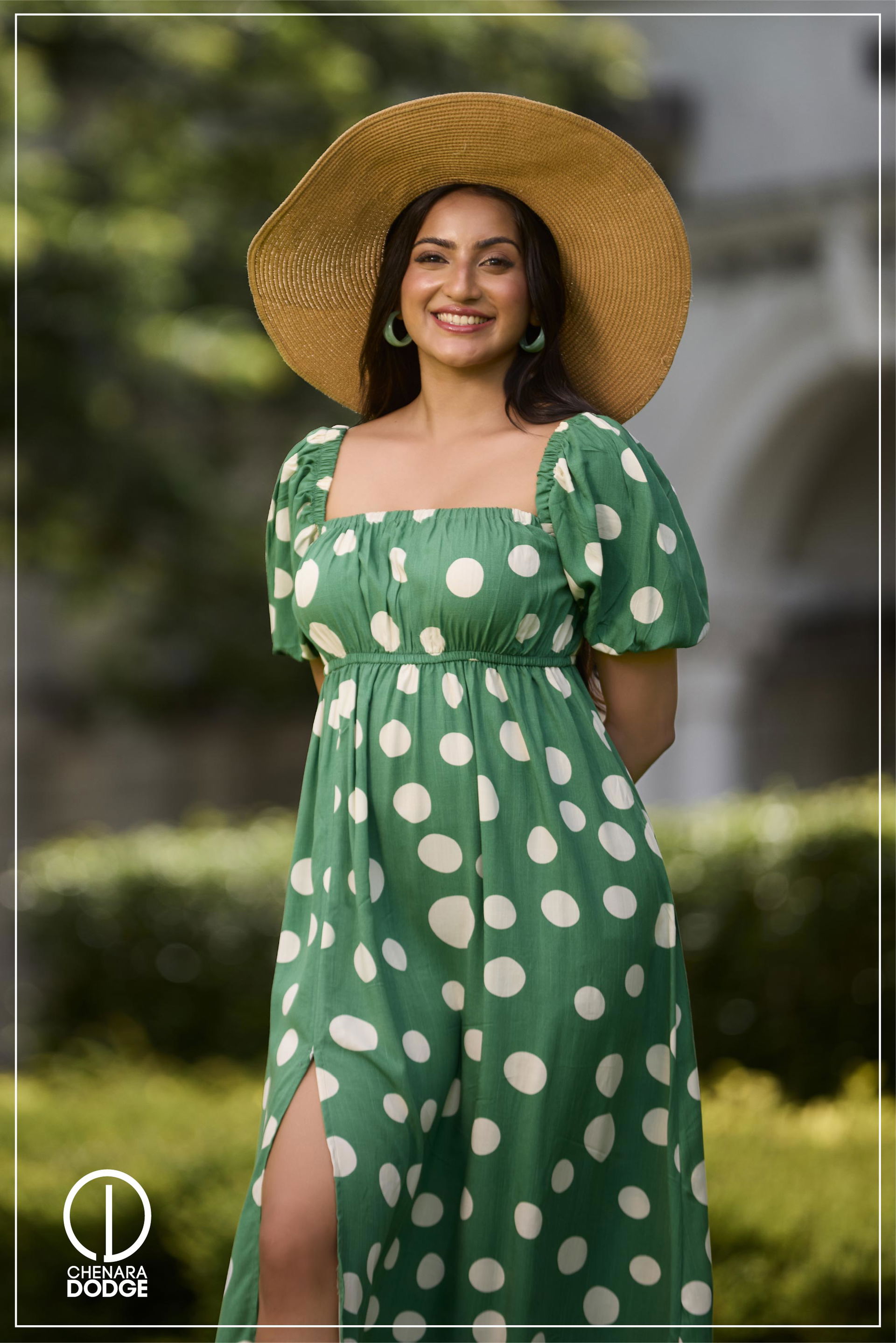 LYDIA BUSTIER MIDI DRESS