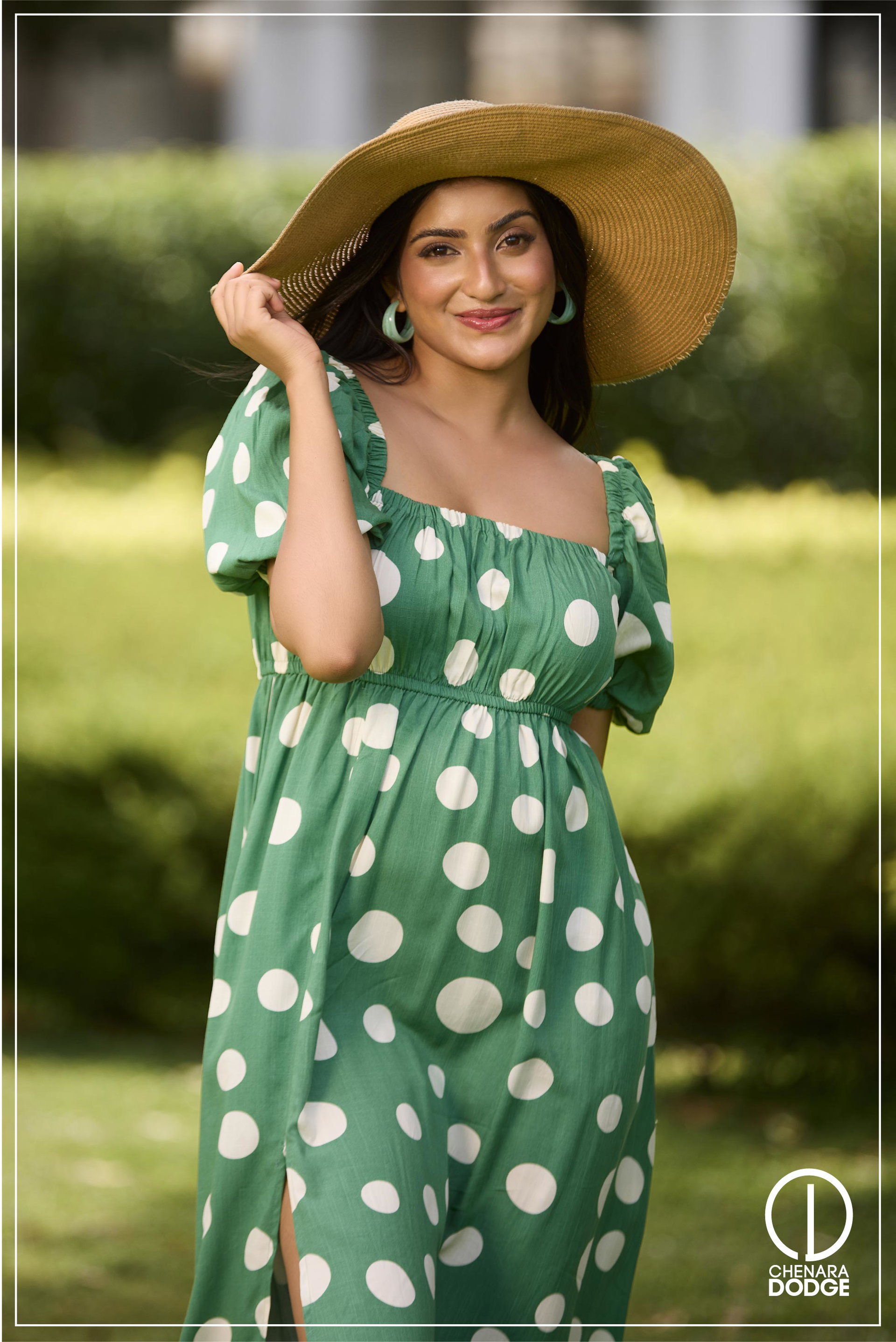 LYDIA BUSTIER MIDI DRESS