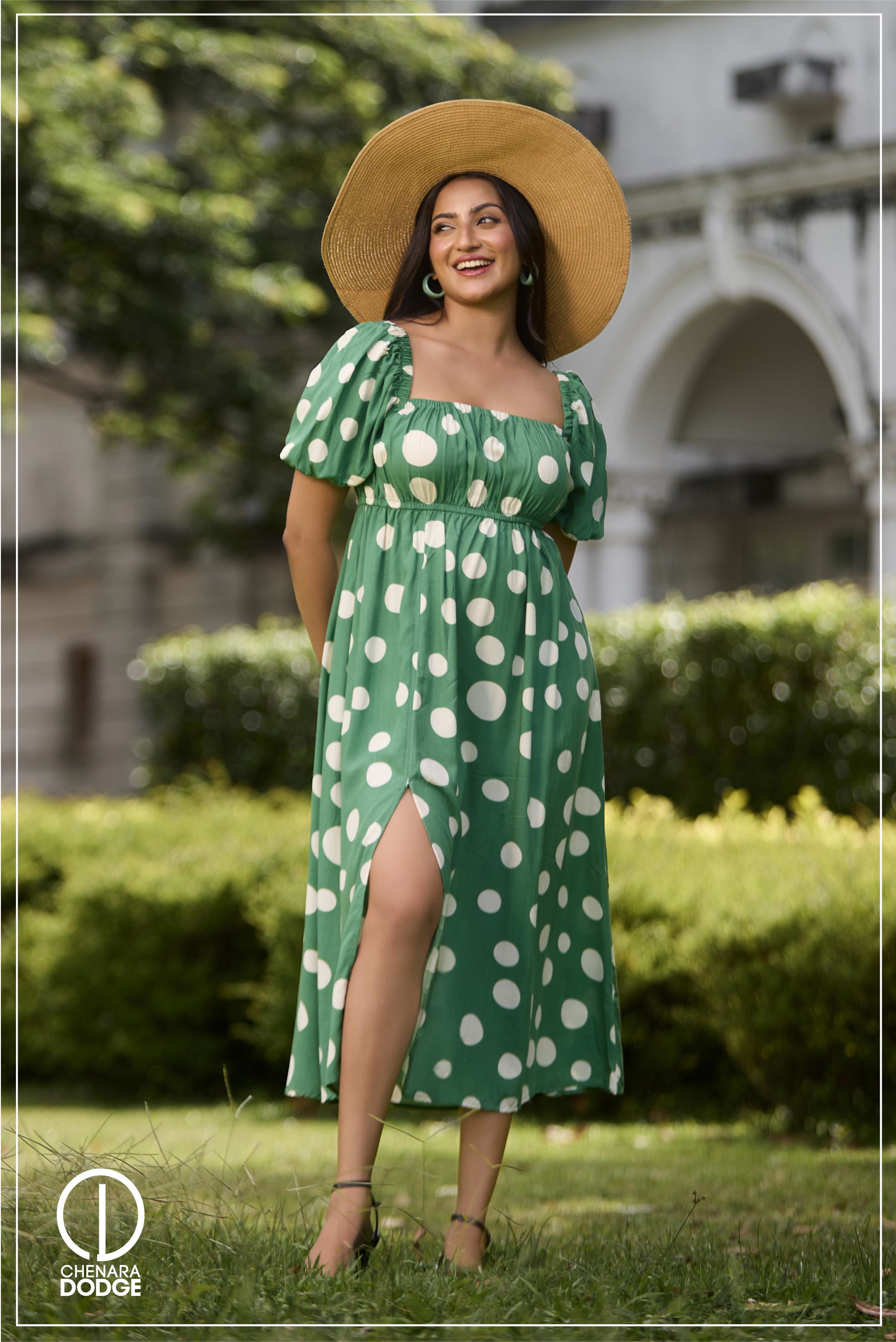 LYDIA BUSTIER MIDI DRESS