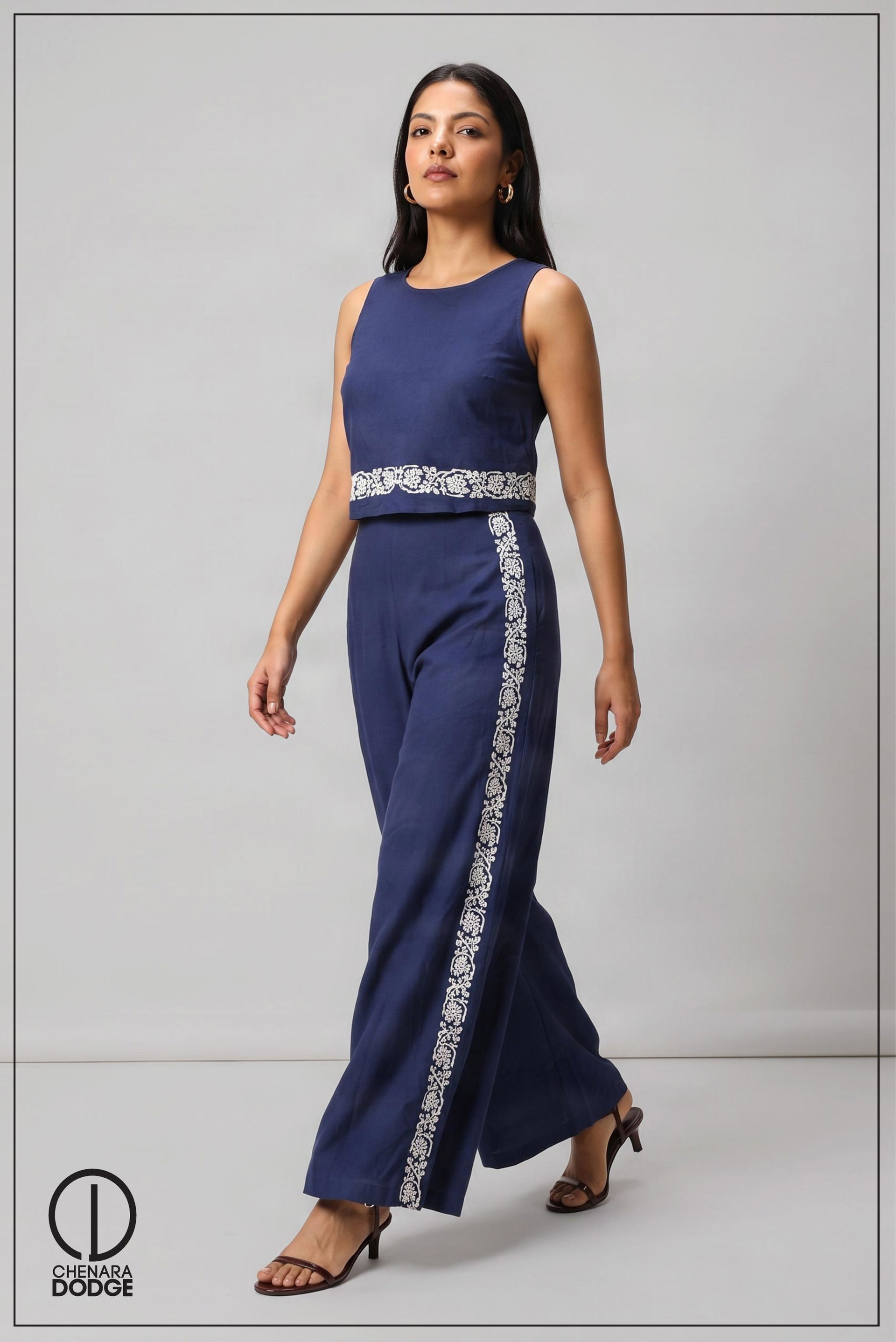 LYDIA EMBROIDERED TWO PIECE SET