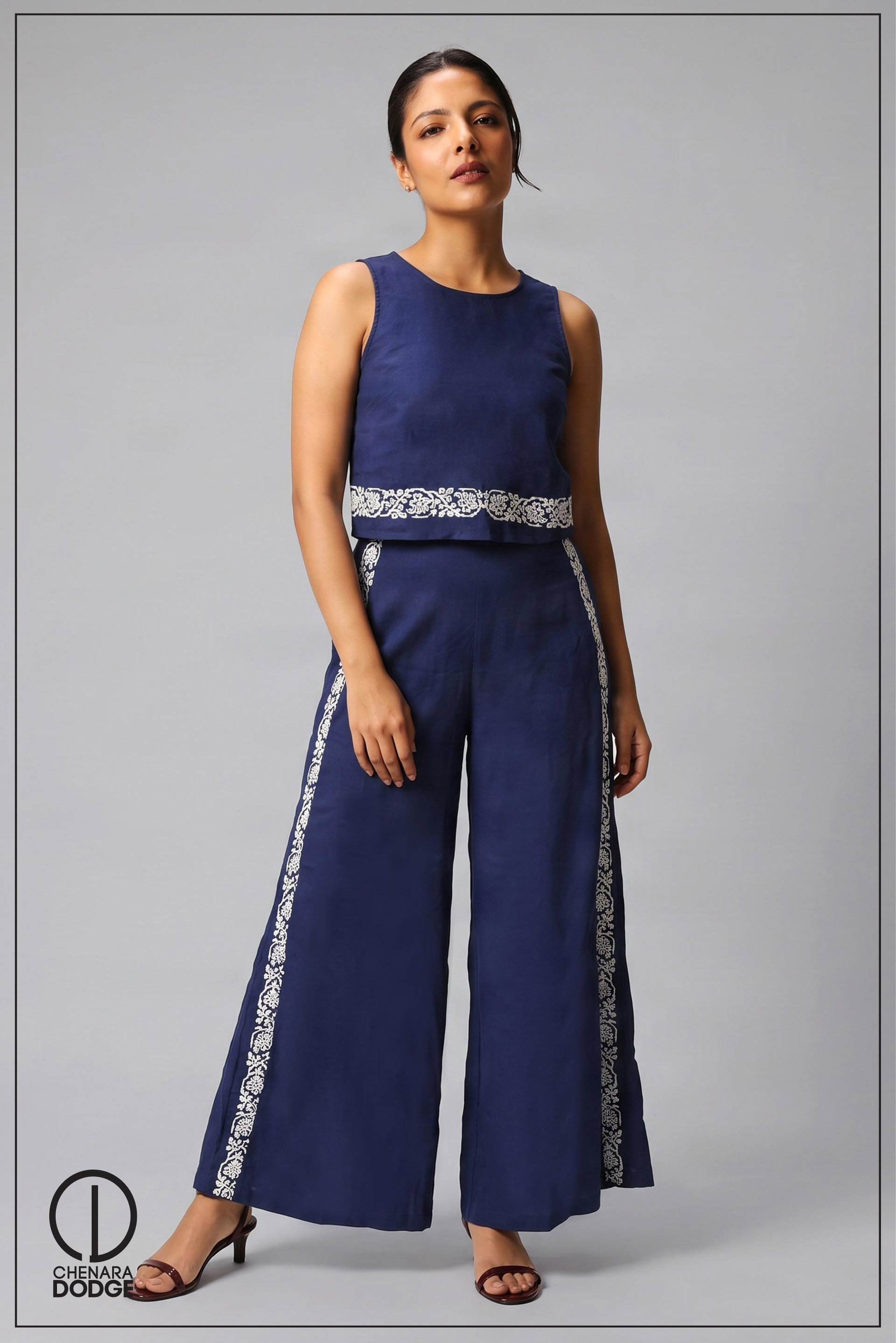 LYDIA EMBROIDERED TWO PIECE SET
