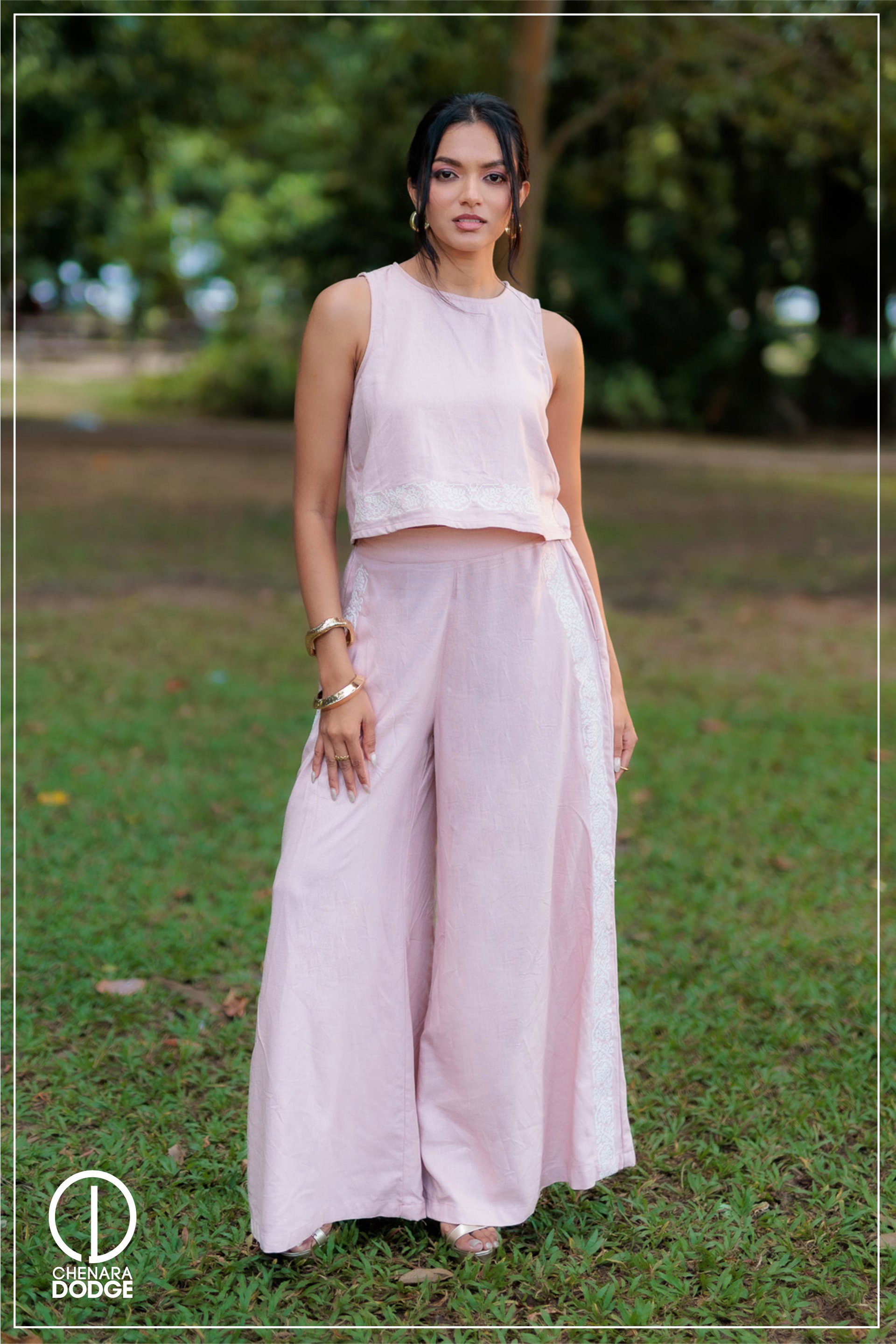 LYDIA EMBROIDERED TWO PIECE SET