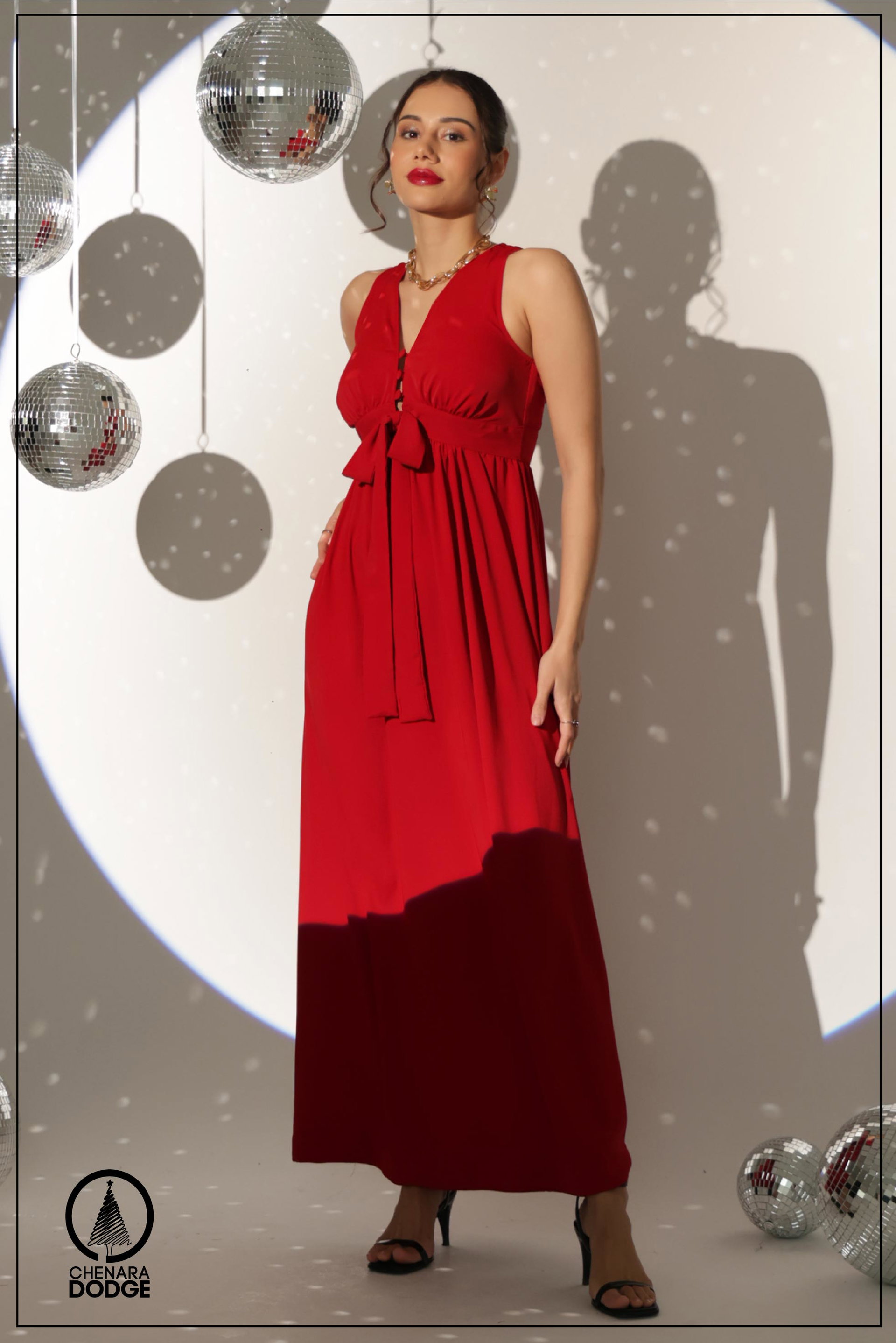 MACARENA TIE UP MAXI DRESS