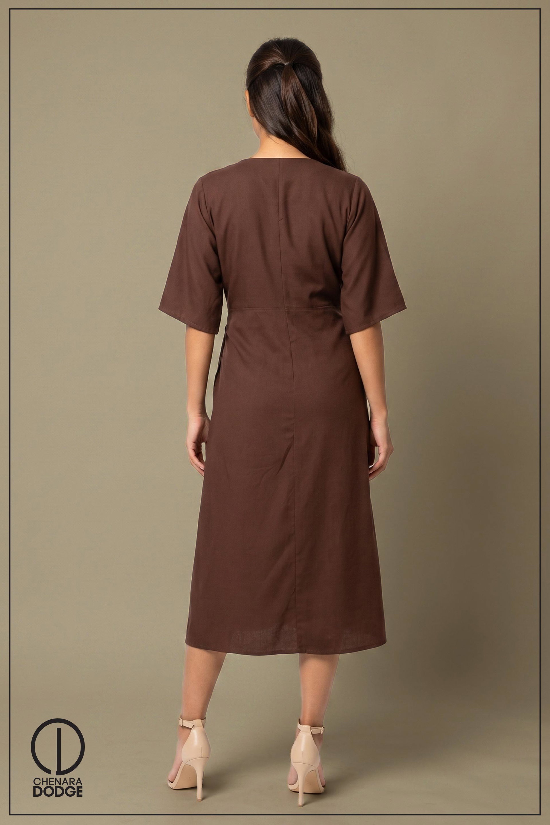 MADDY WRAP MIDI DRESS