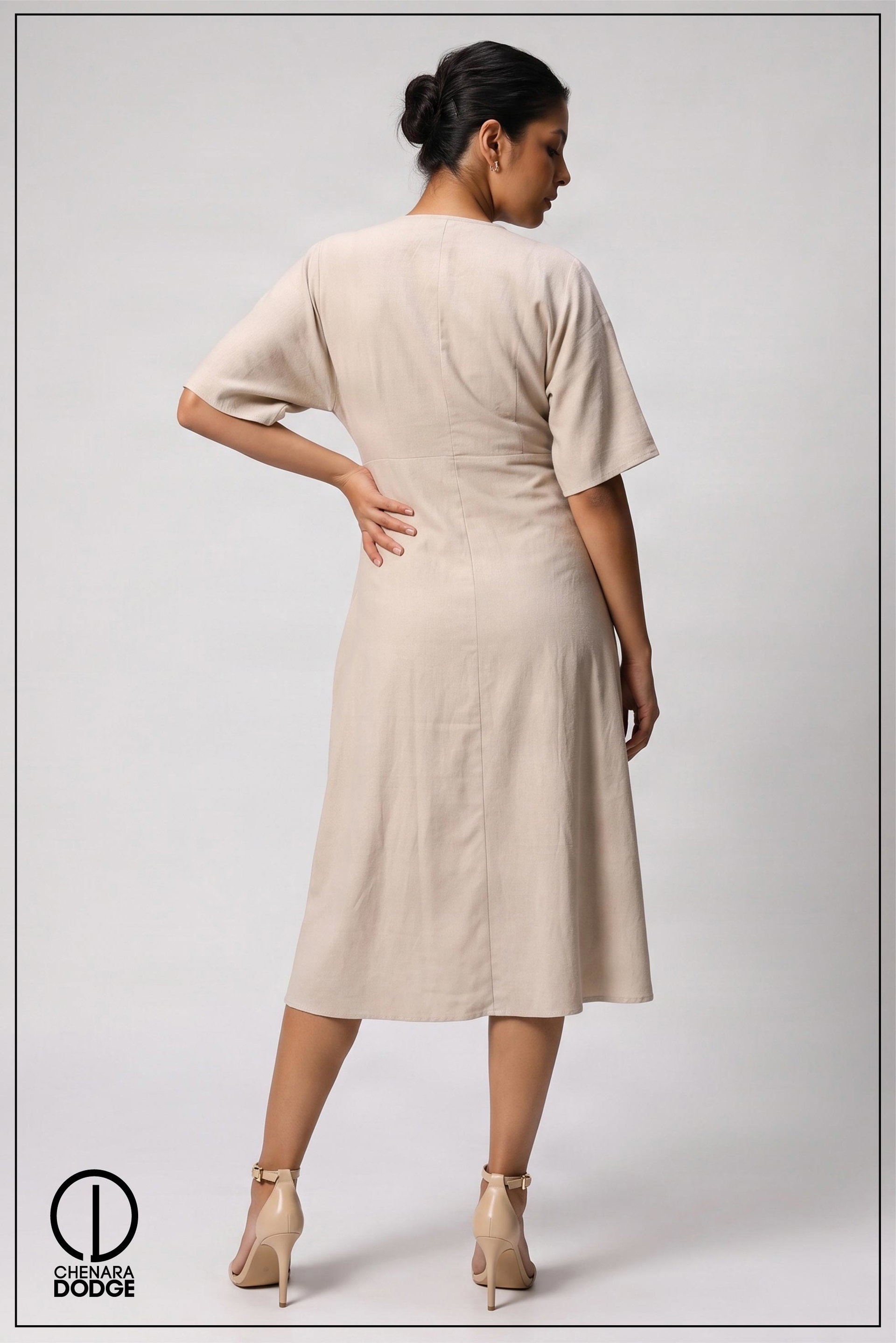 MADDY WRAP MIDI DRESS