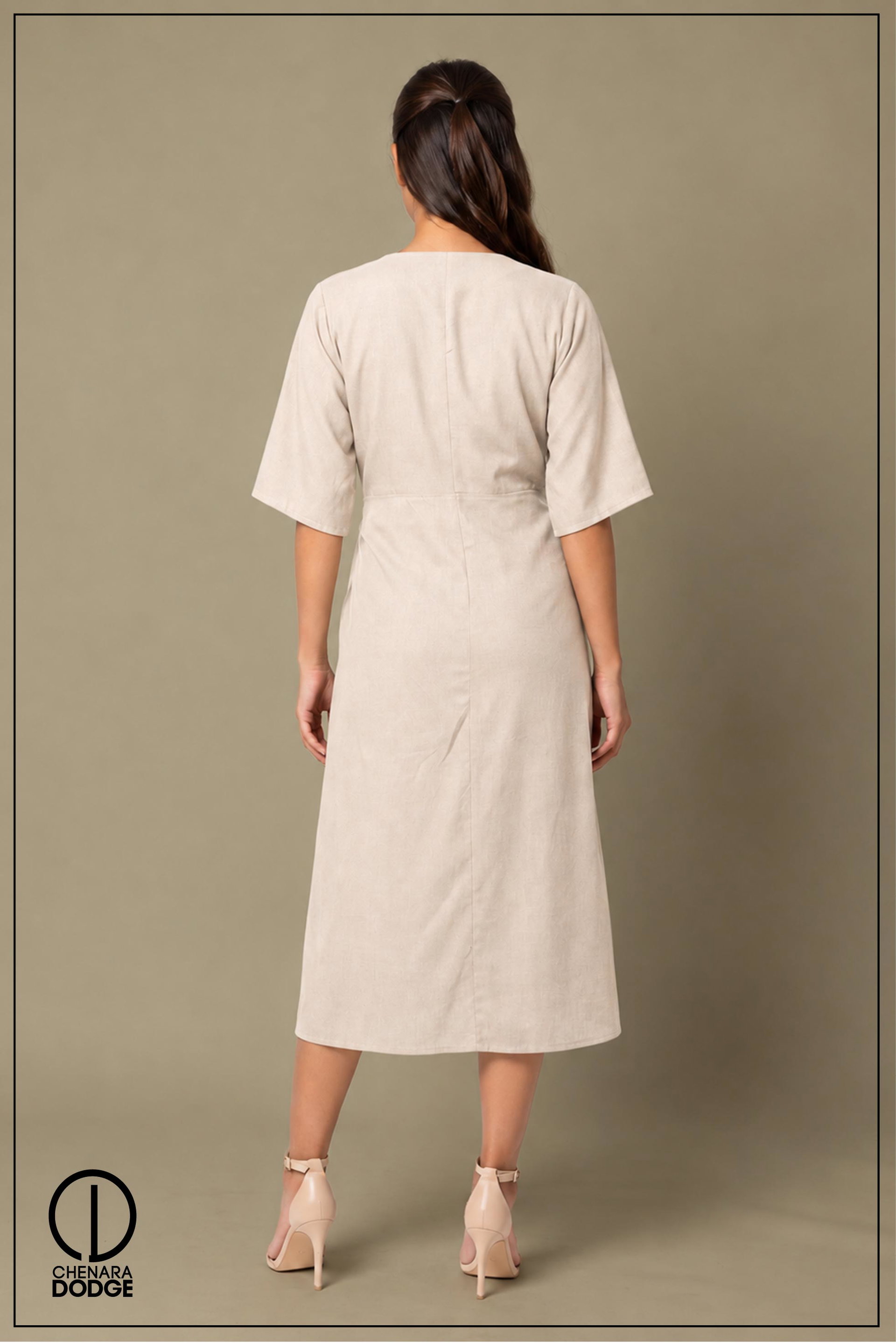 MADDY WRAP MIDI DRESS
