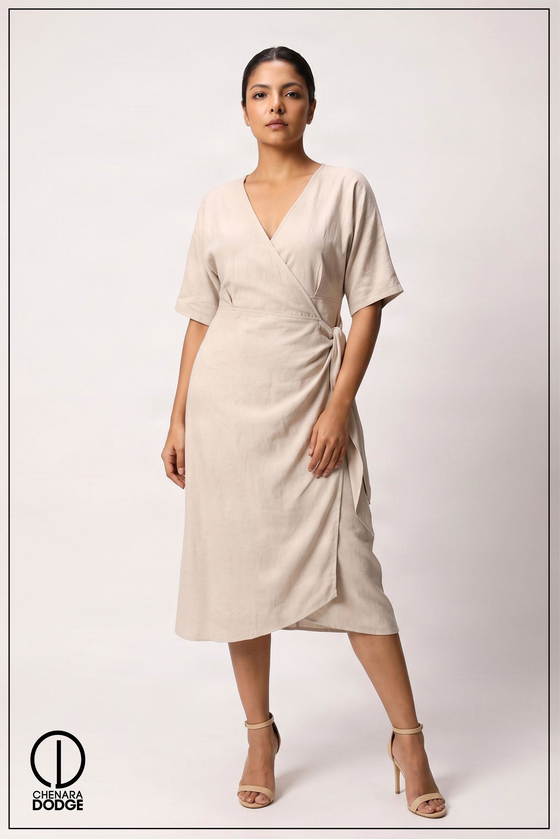 MADDY WRAP MIDI DRESS