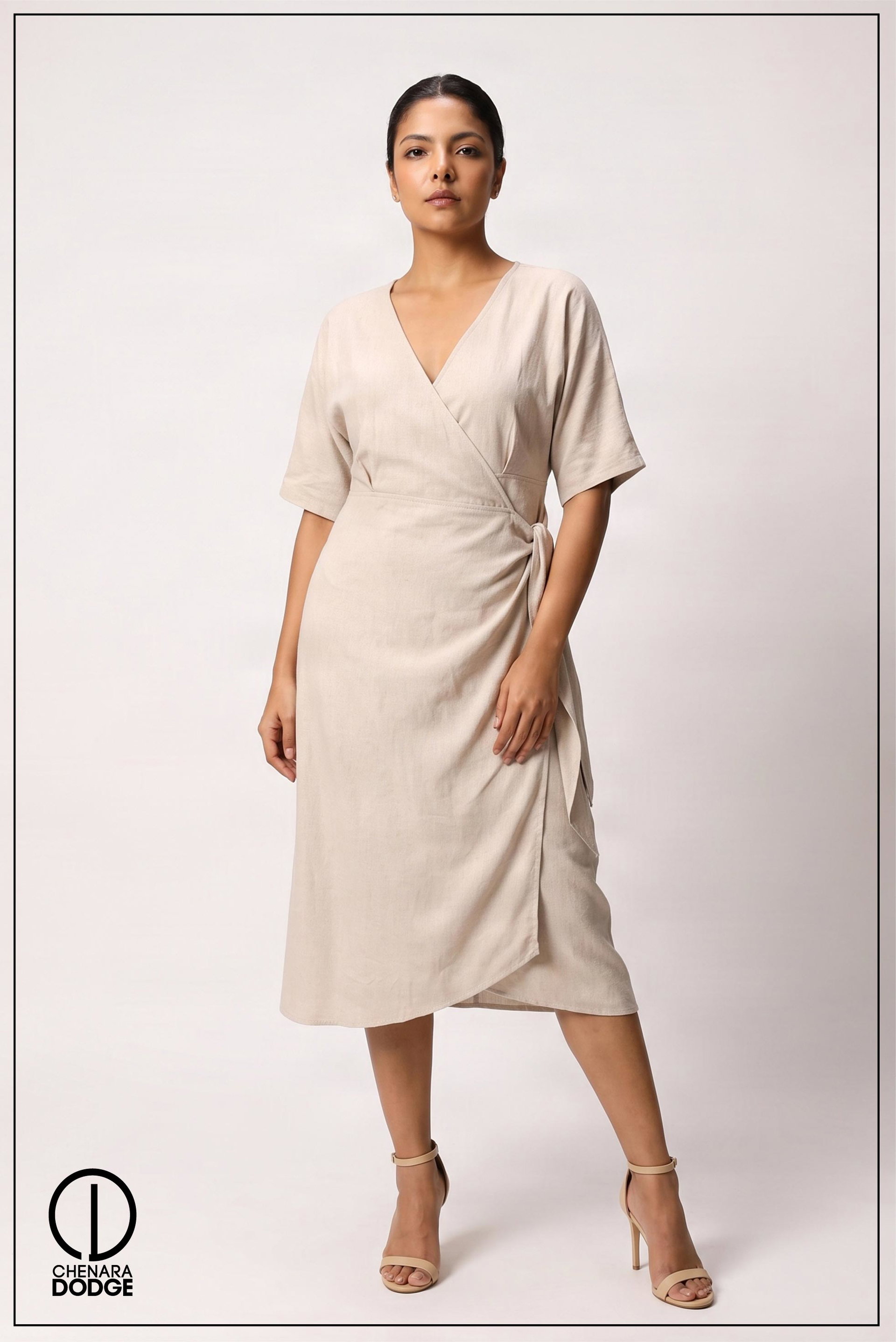MADDY WRAP MIDI DRESS