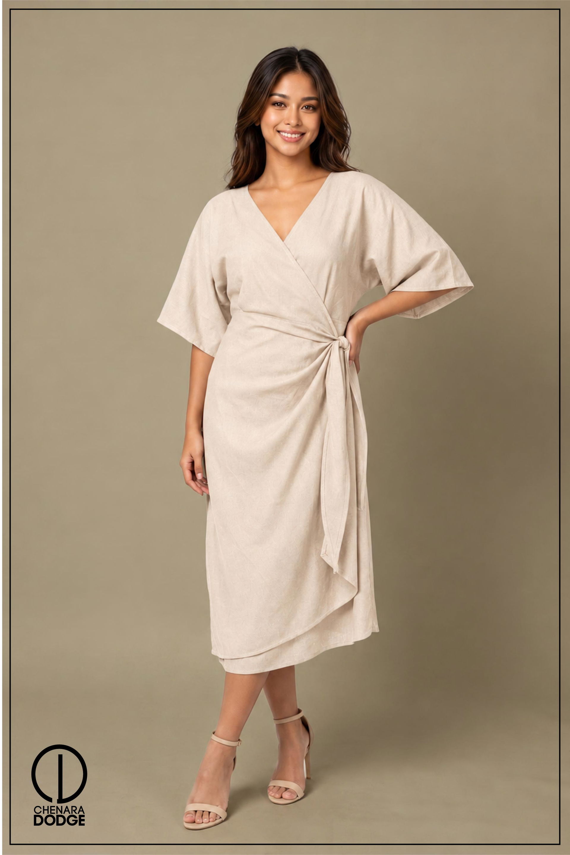 MADDY WRAP MIDI DRESS