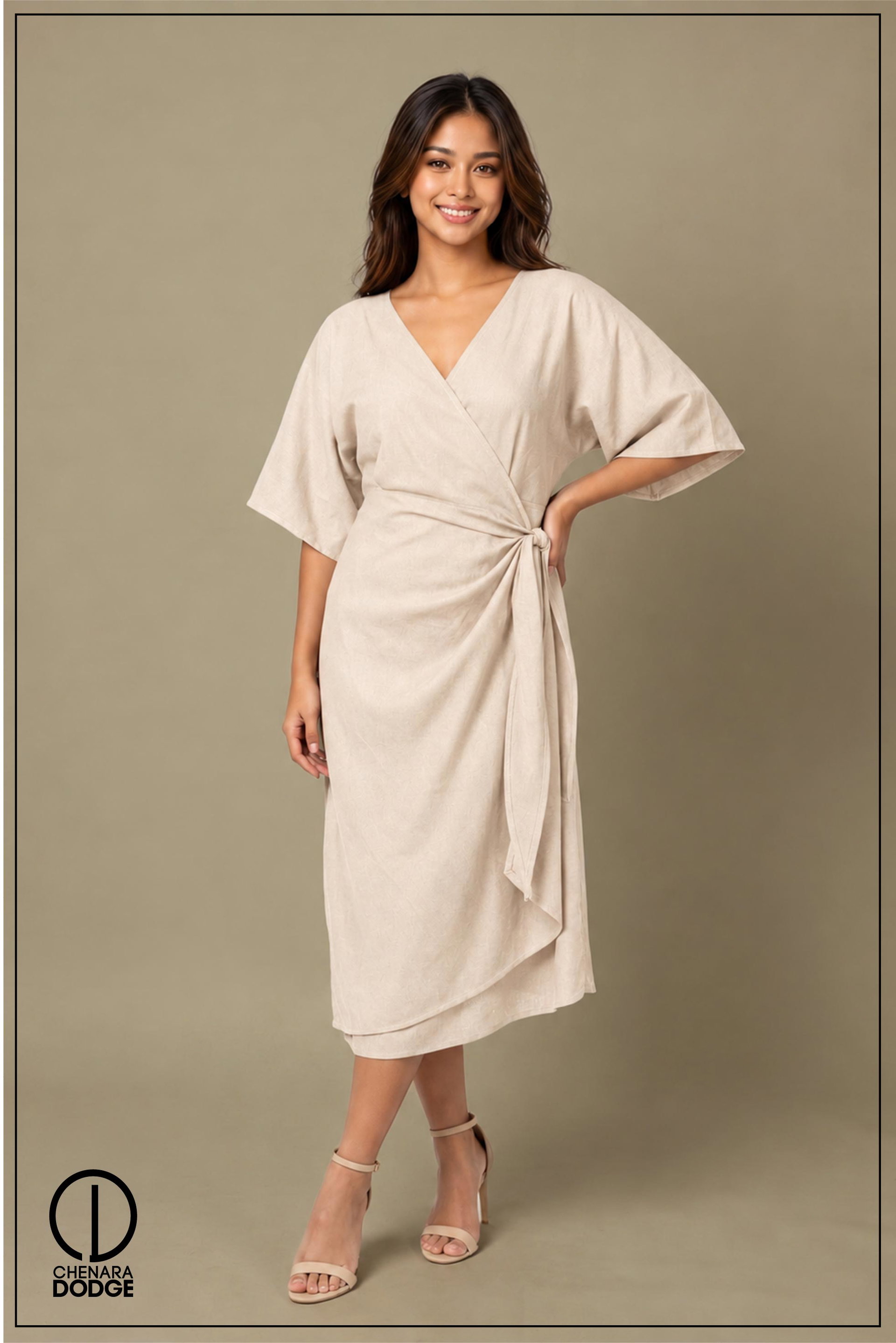 MADDY WRAP MIDI DRESS