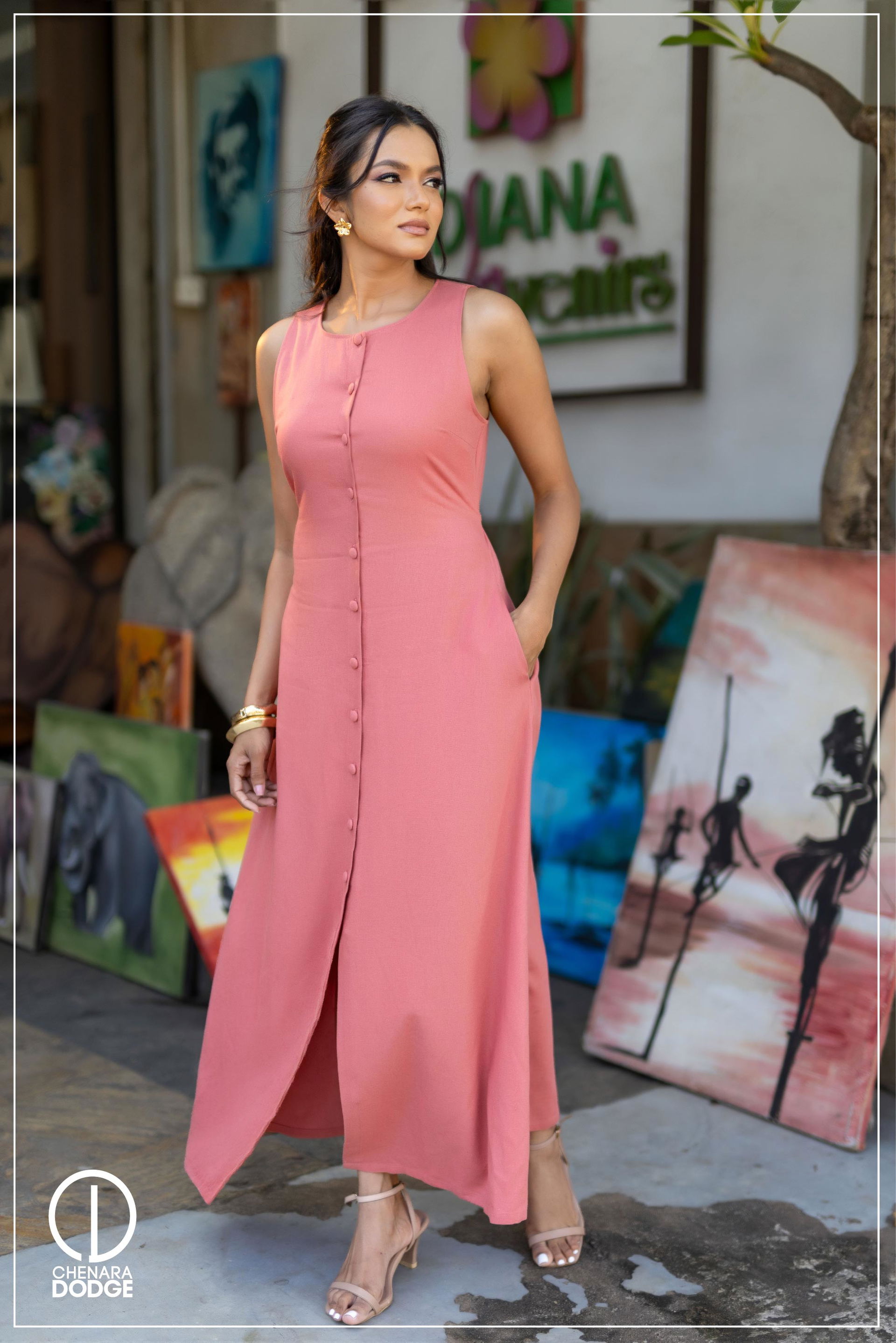 MADELINE  BUTTON DOWN MAXI DRESS