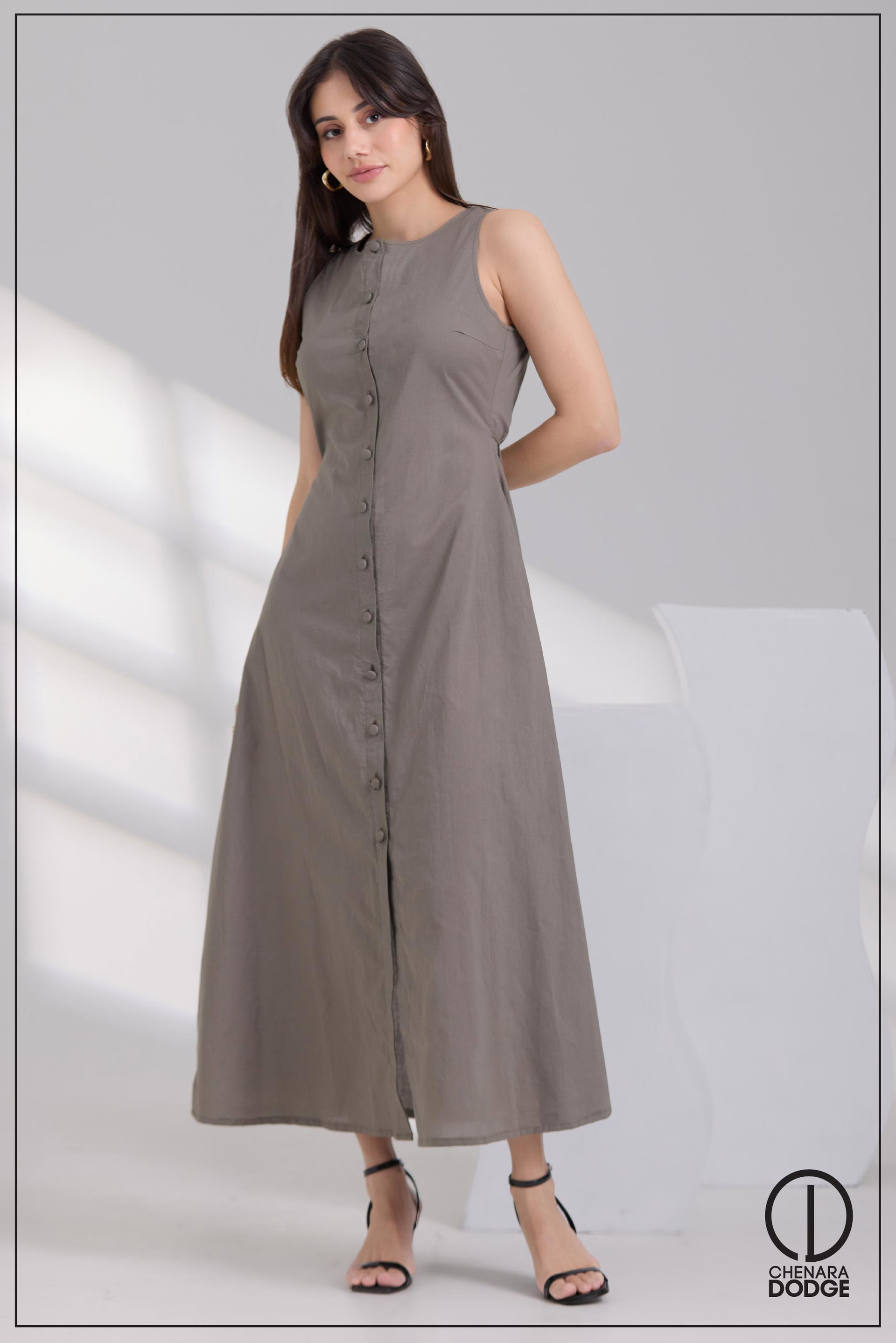 MADELINE BUTTON DOWN MAXI DRESS