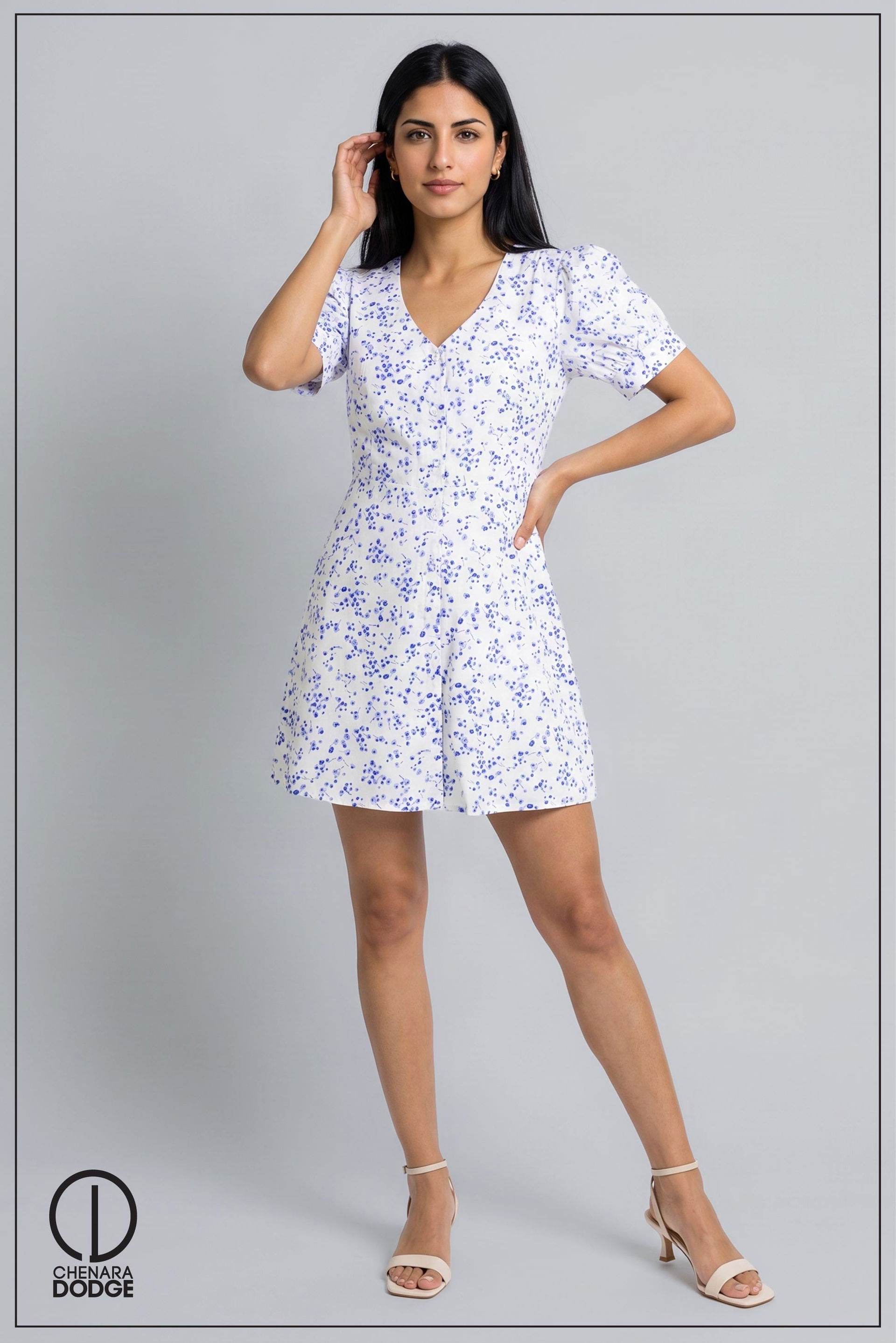 MAGGIE PUFF SLEEVE MINI DRESS