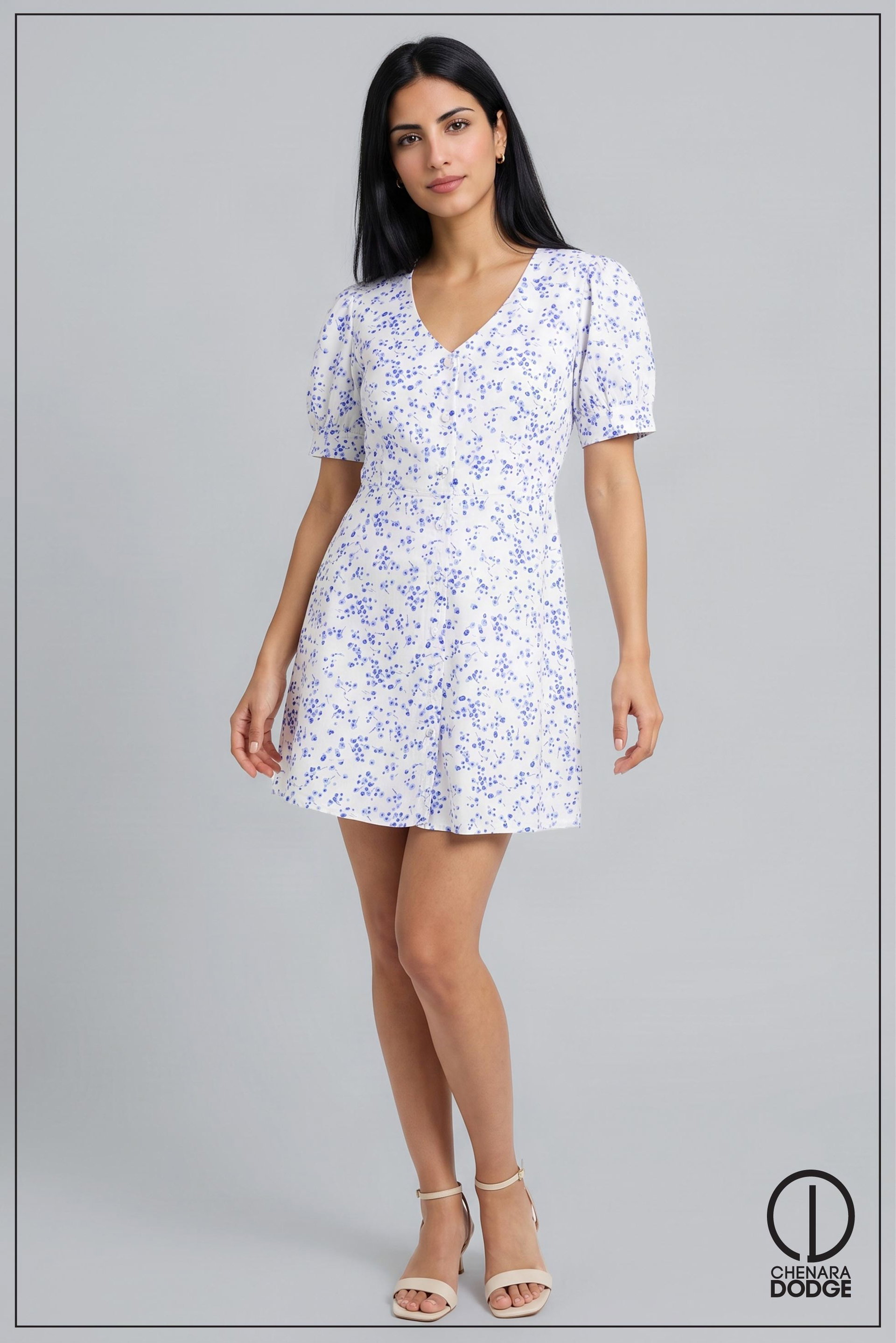 MAGGIE PUFF SLEEVE MINI DRESS