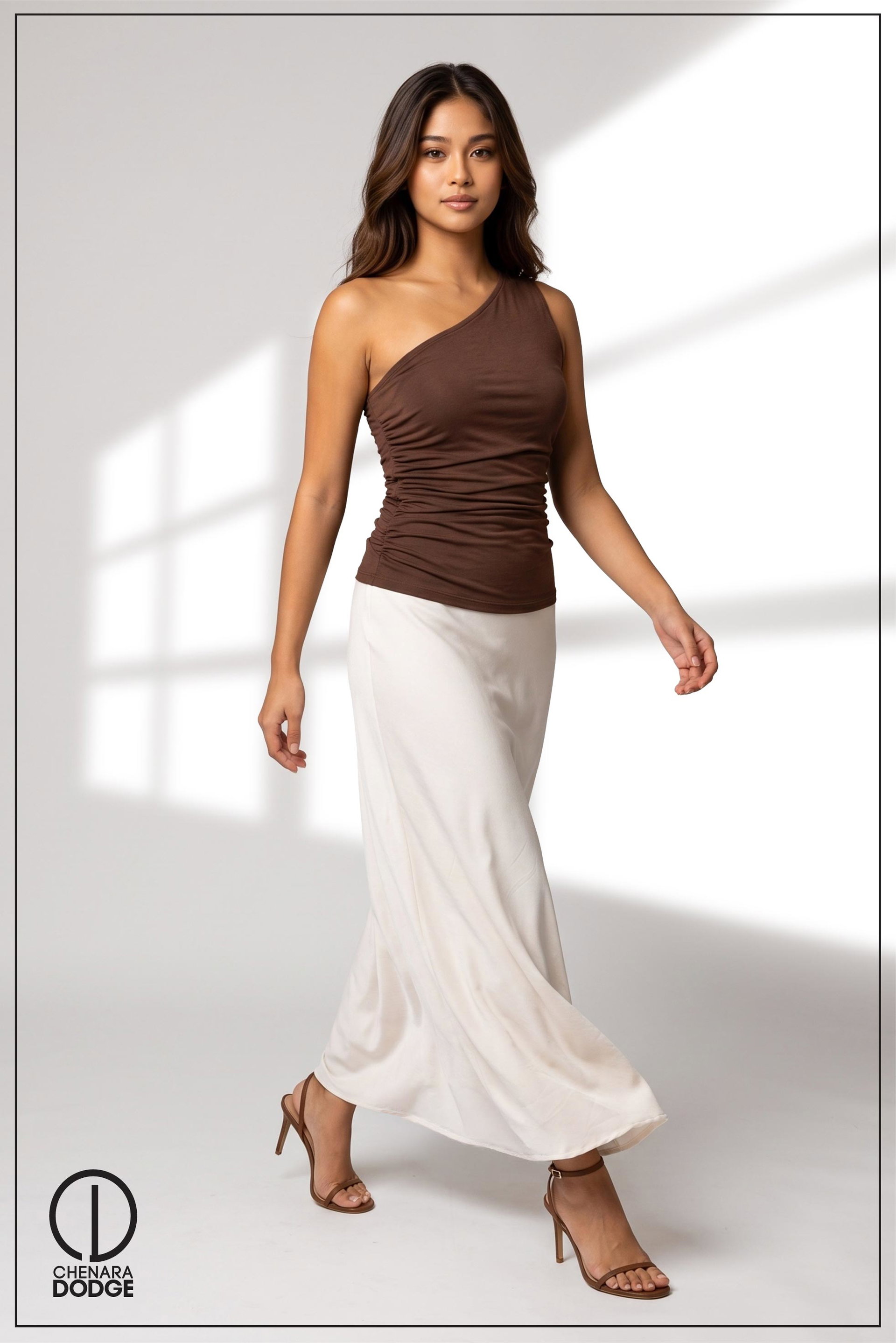 MARIE ONE SHOULDER CROP TOP
