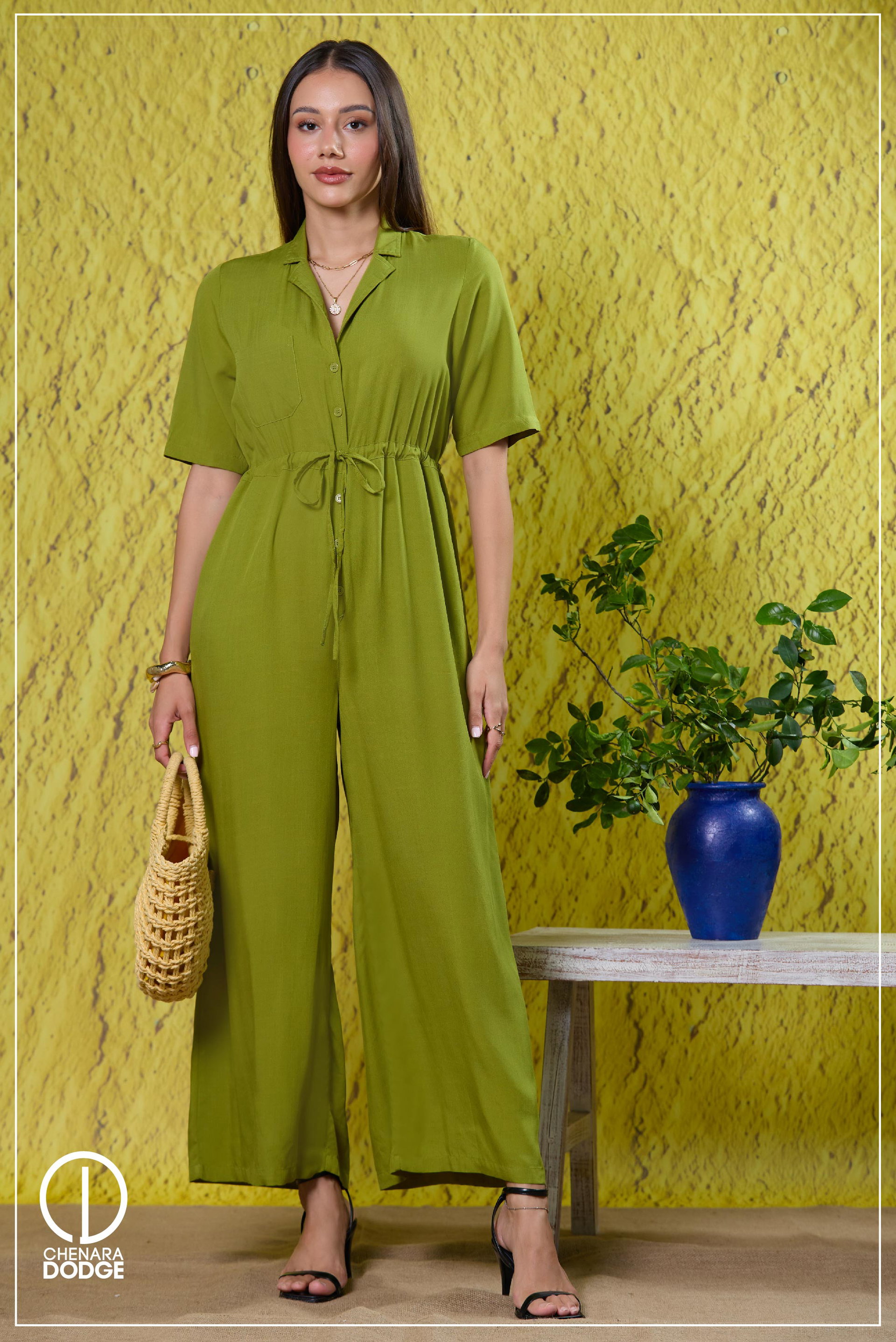 MARISSA SHORT SLEEVE JUMPSUIT