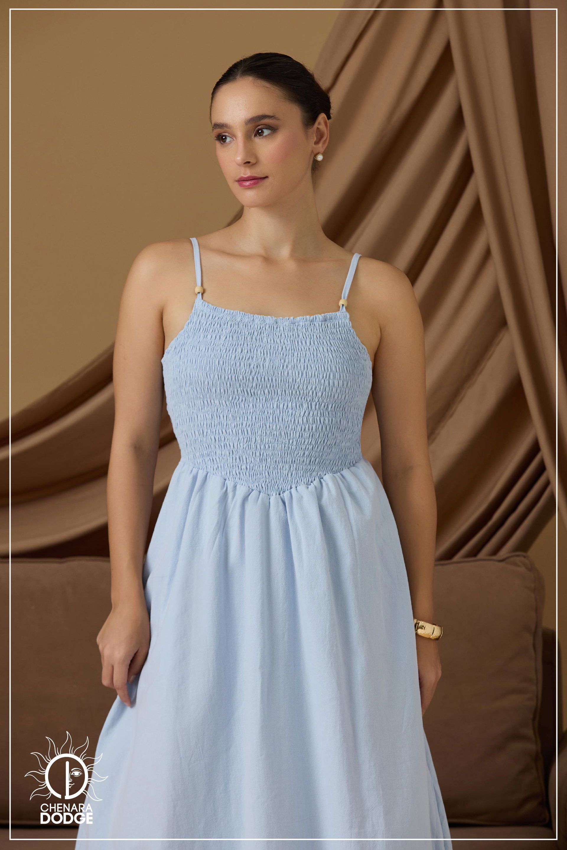 MERILLE SMOCKED MAXI DRESS