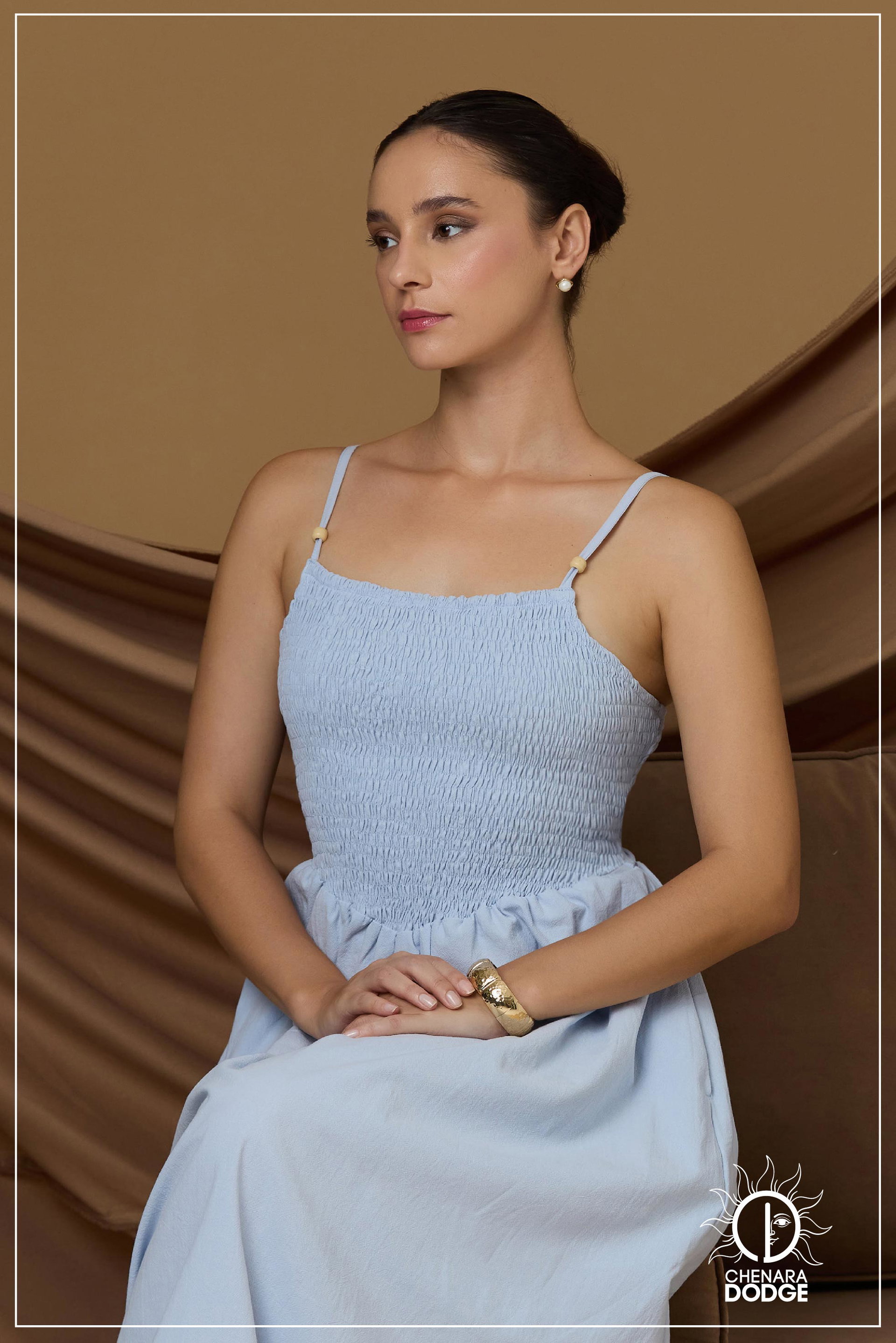 MERILLE SMOCKED MAXI DRESS