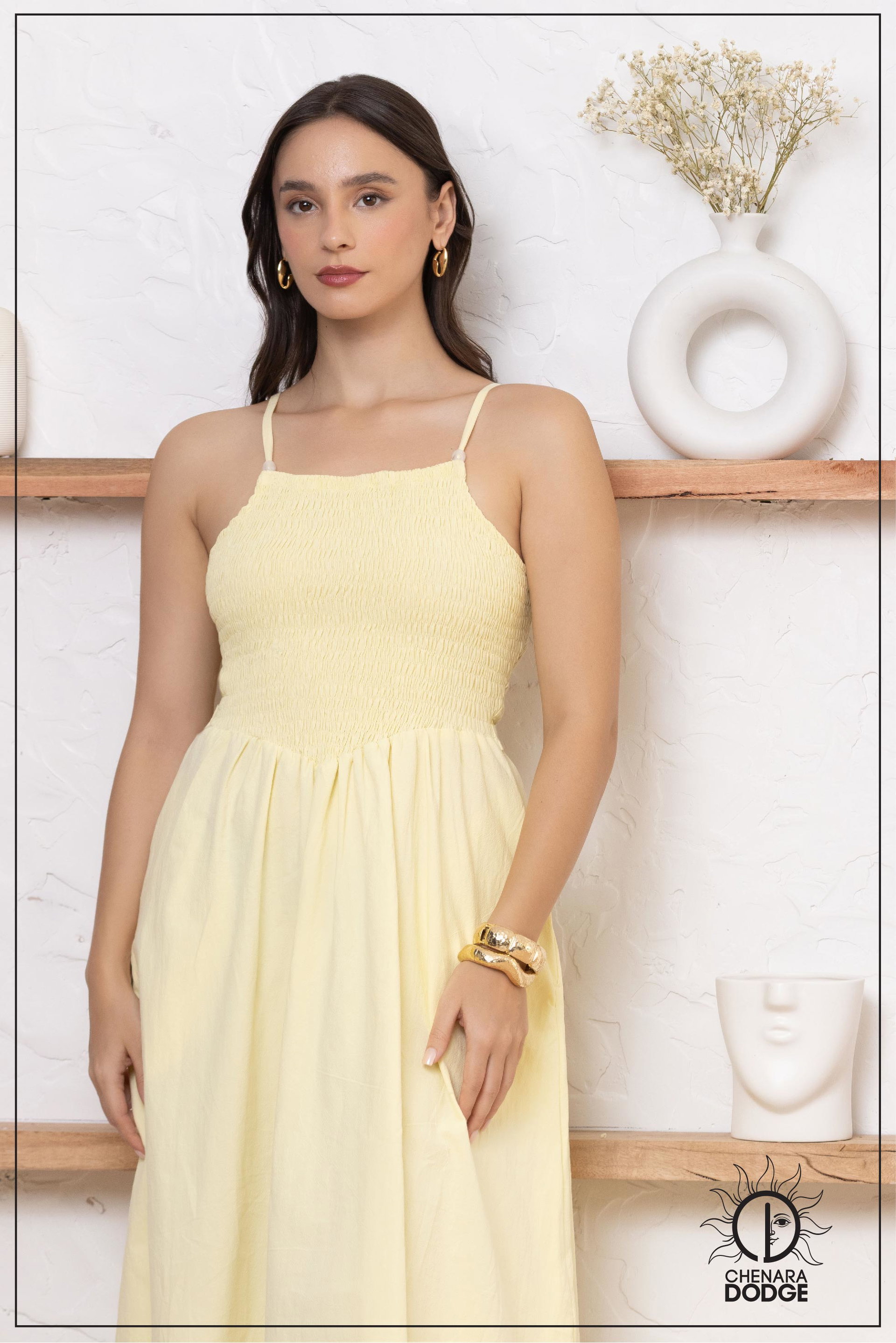 MERILLE SMOKED MAXI DRESS