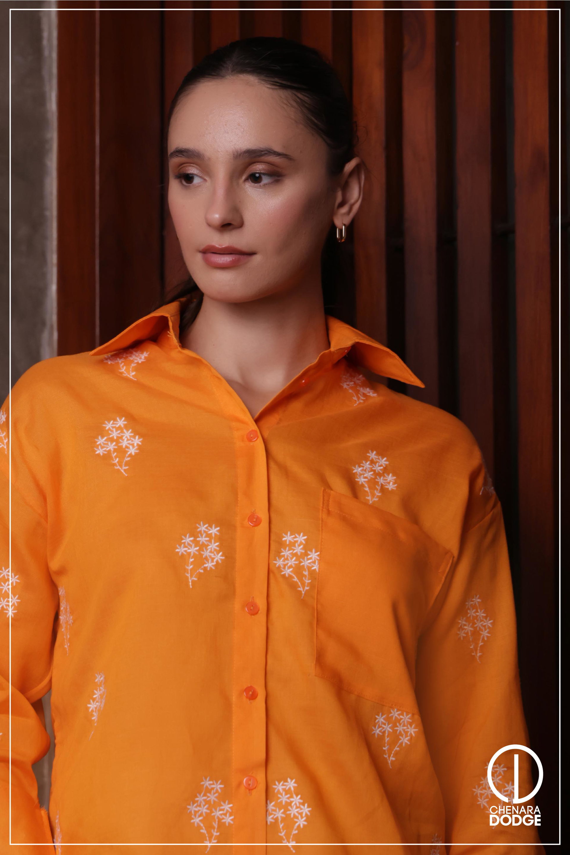 MIA BUTTON DOWN EMB SHIRT