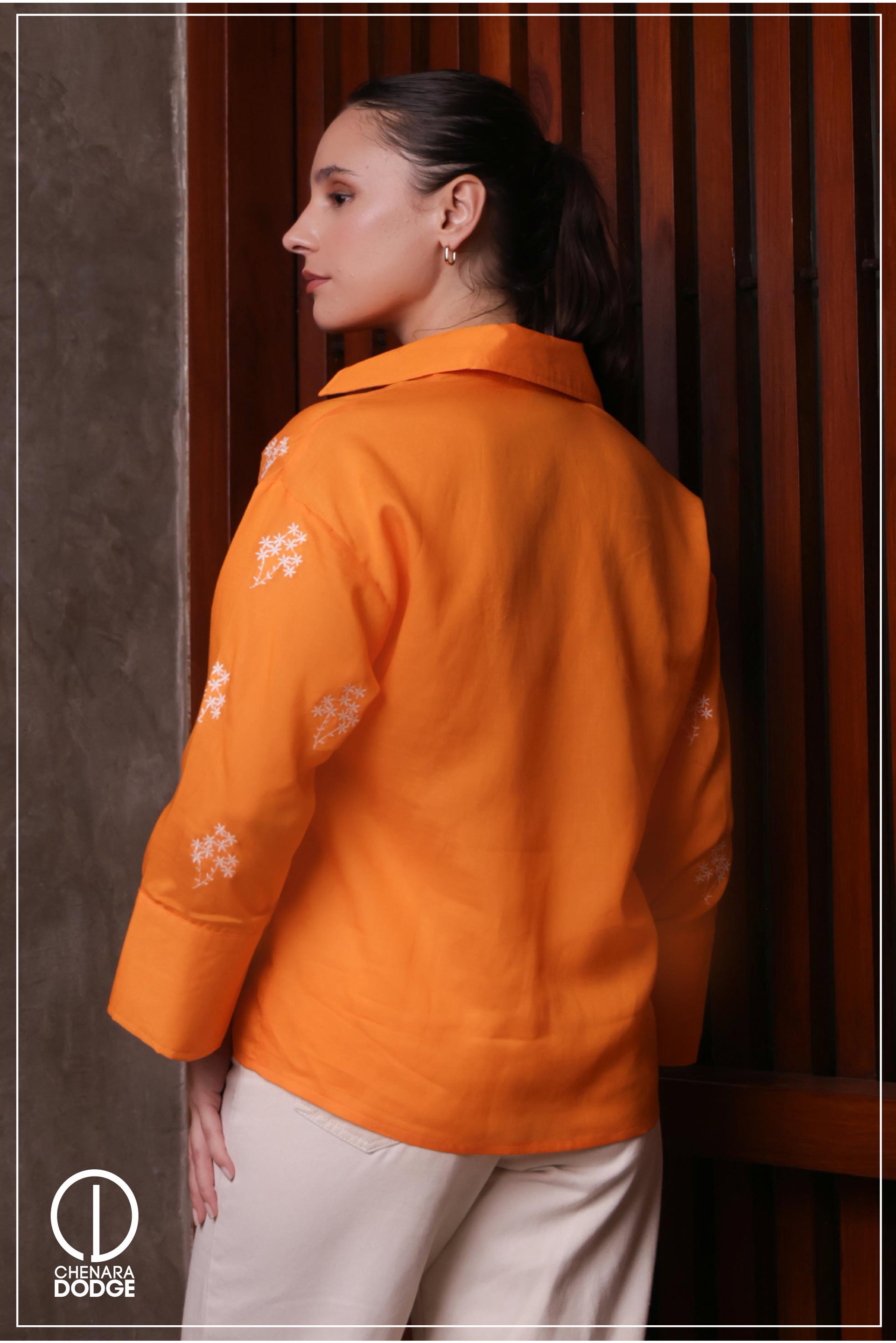 MIA BUTTON DOWN EMB SHIRT