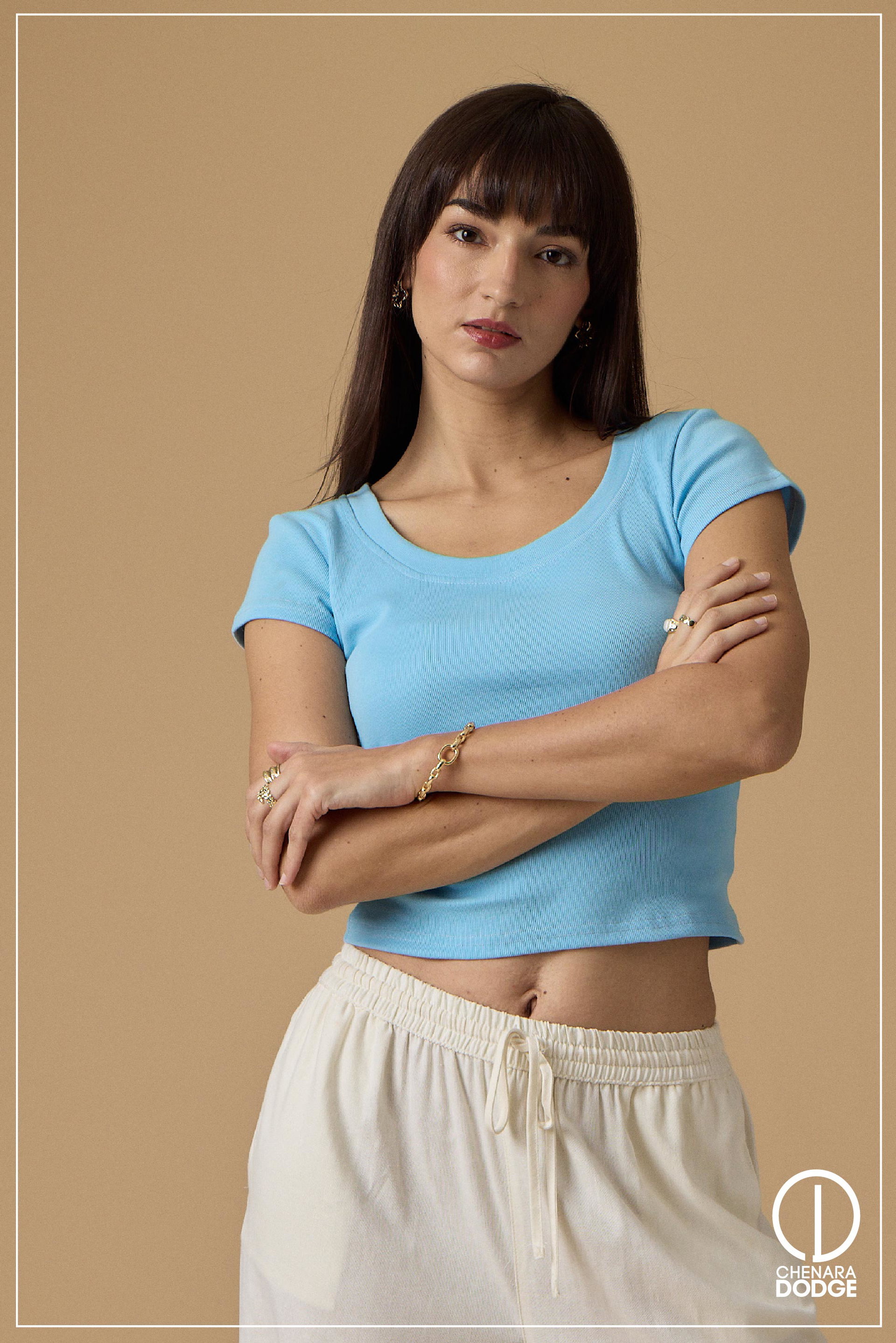 MILLIE SHORT SLEEVE CROP TOP
