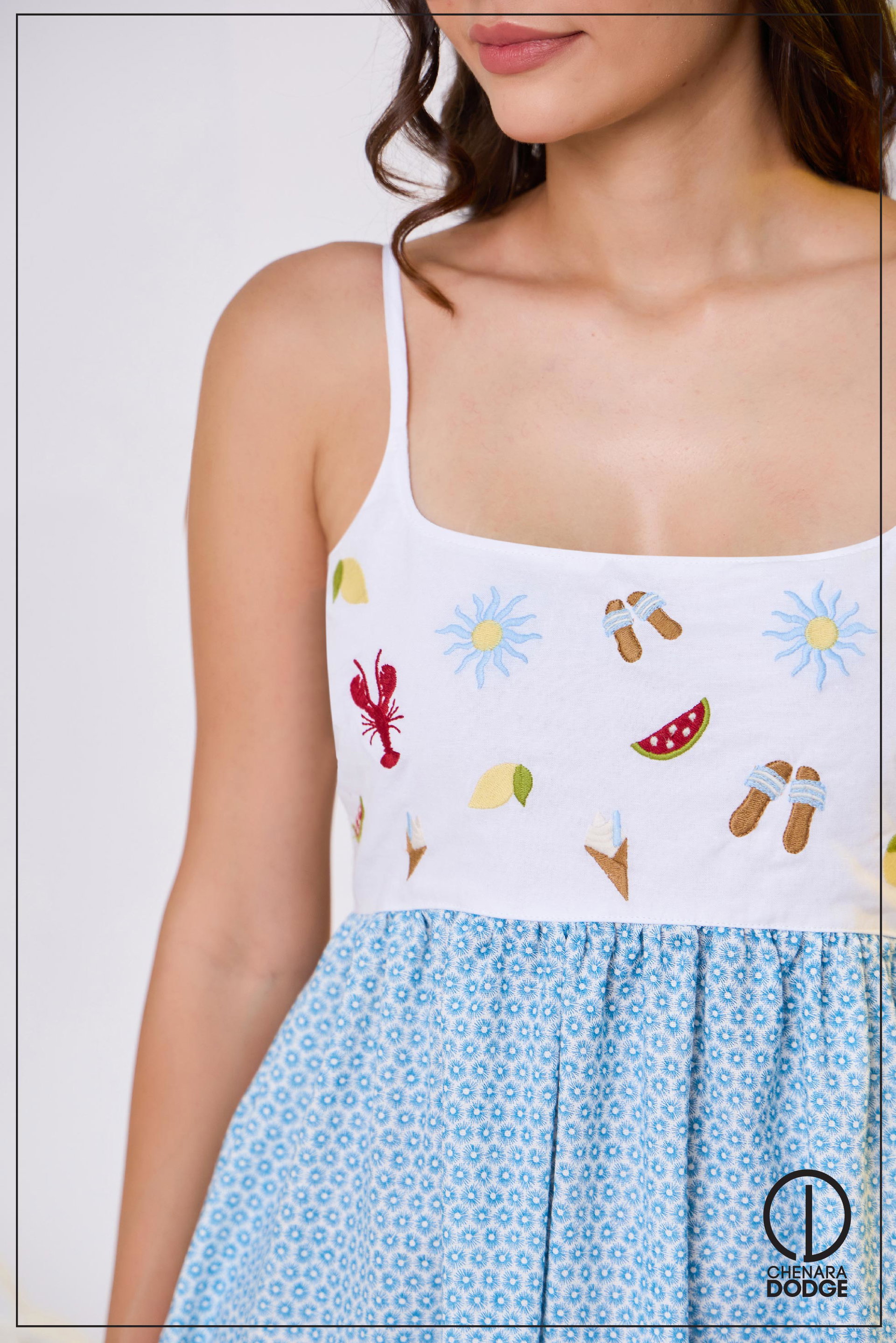 KENDAL EMBROIDERED MAXI DRESS