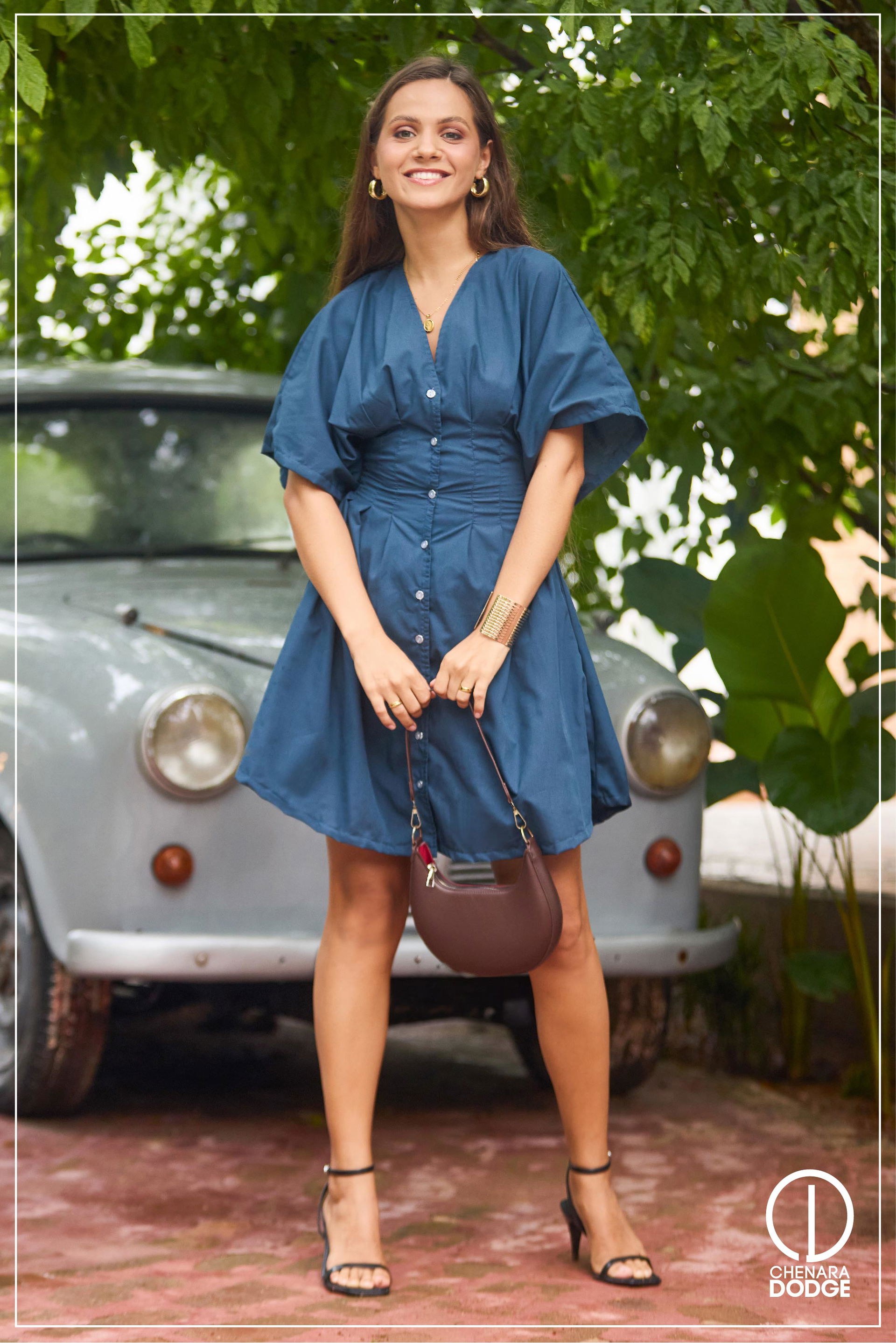 MULAN PLEATED MINI DRESS