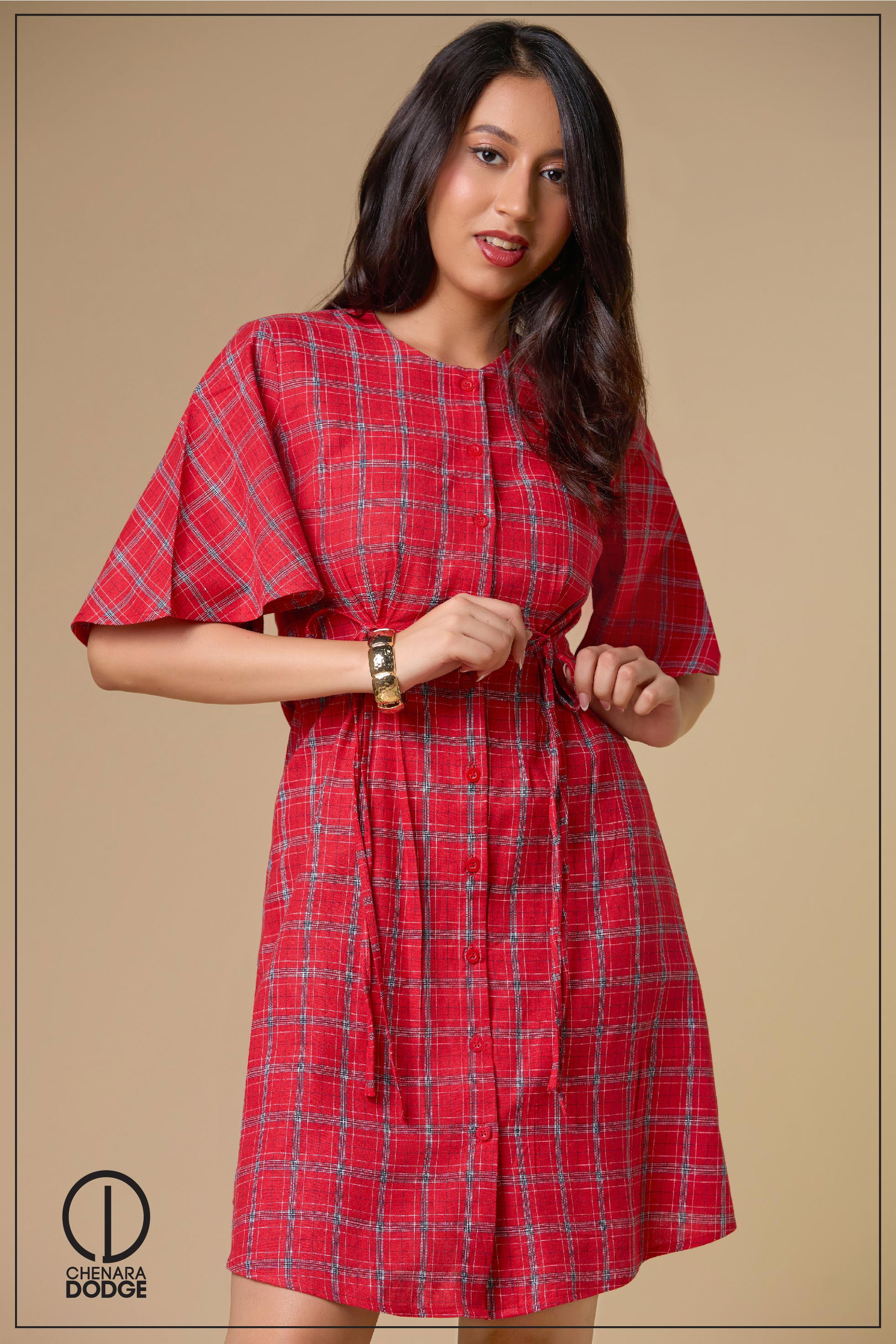NANCY BELL SLEEVE MINI DRESS
