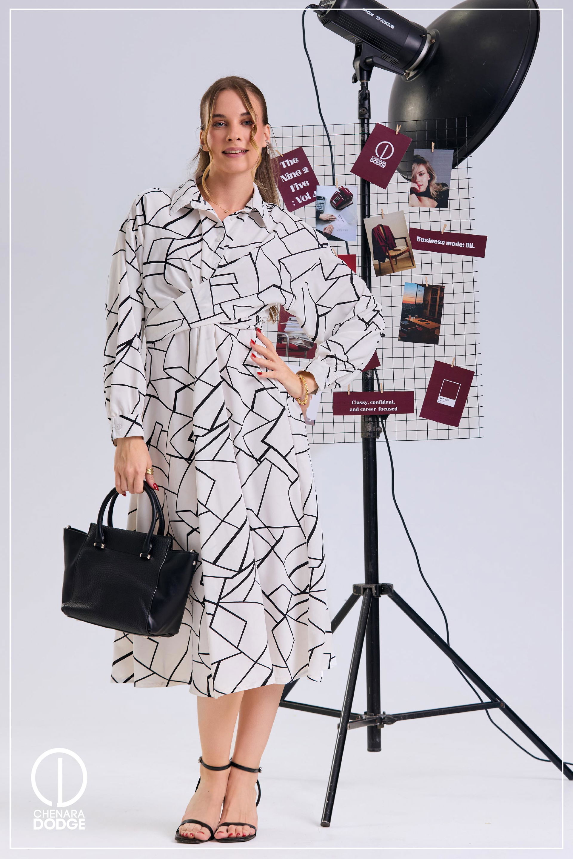 NAOMI TWIST MIDI DRESS 