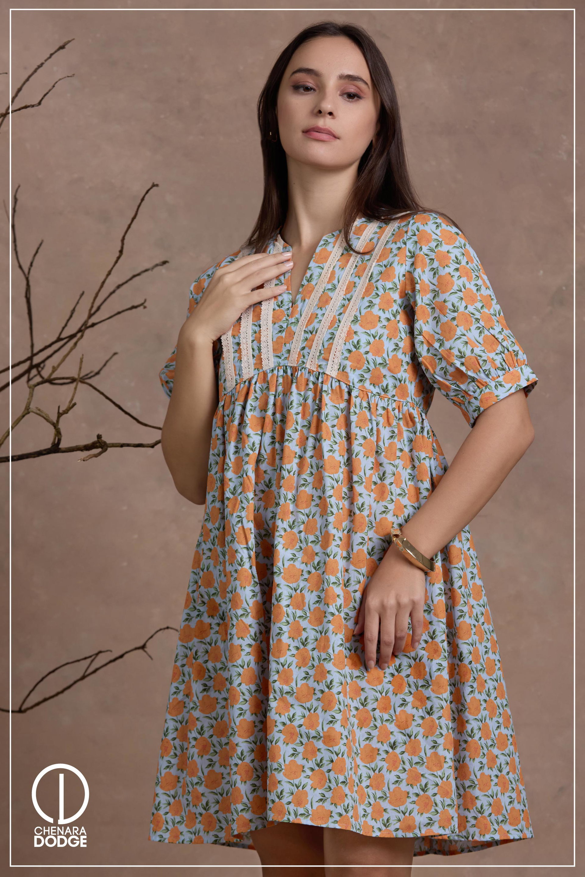 NATALIA V NECK MINI DRESS