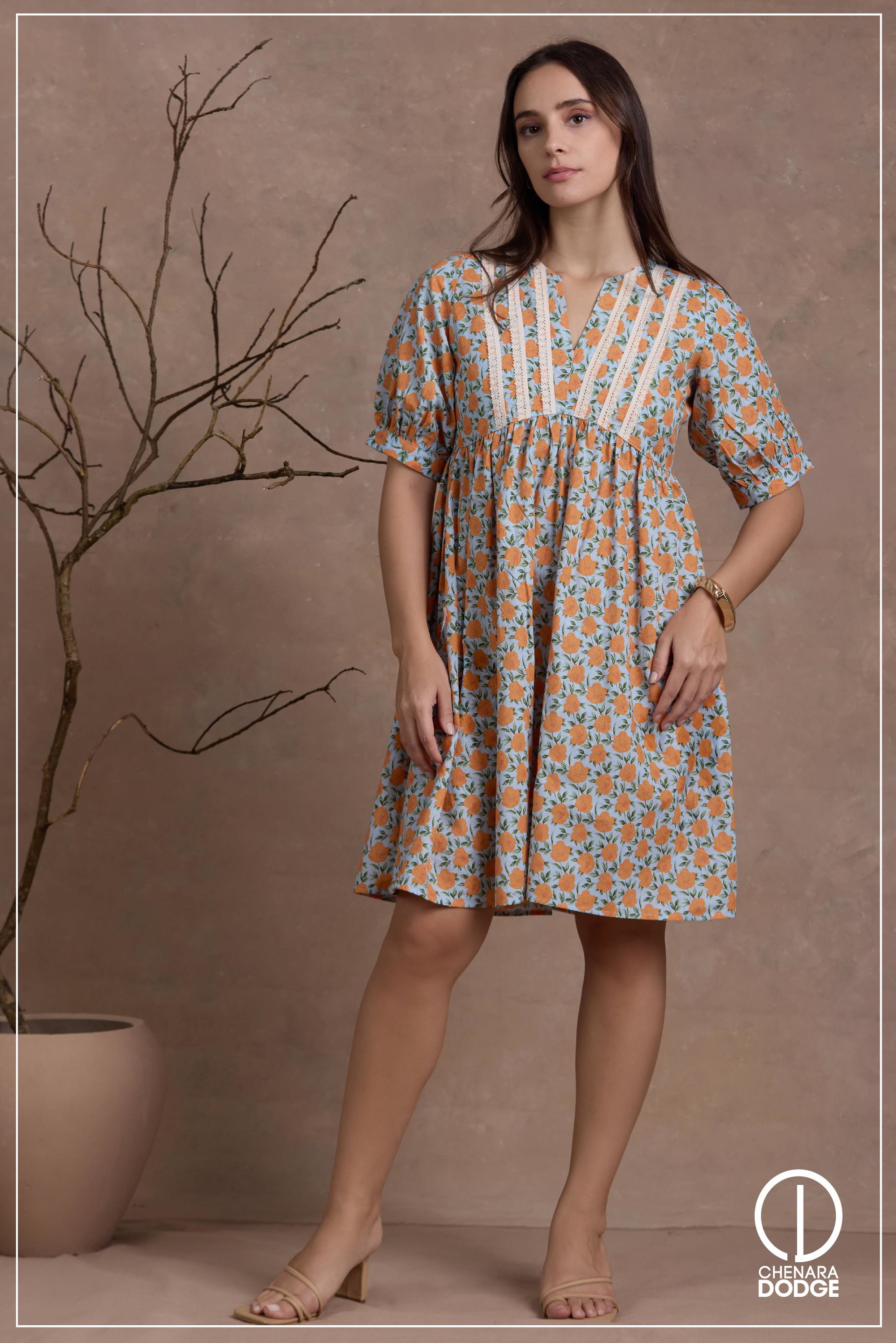 NATALIA V NECK MINI DRESS