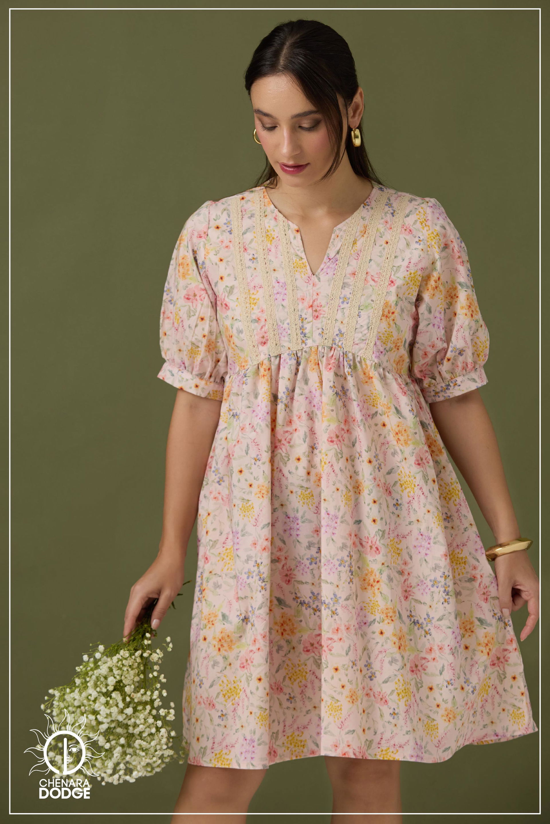 NATALIA V NECK MINI DRESS