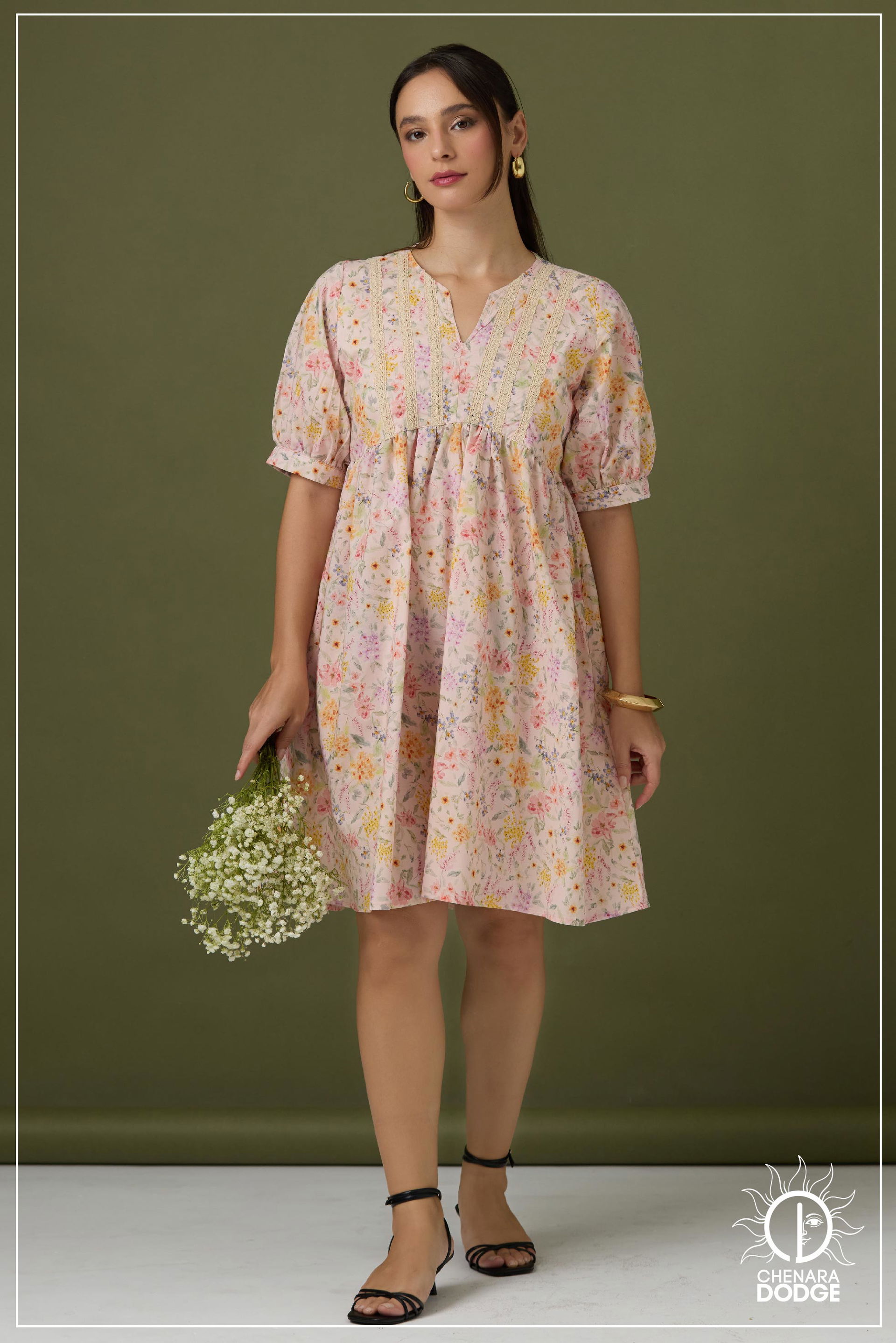 NATALIA V NECK MINI DRESS