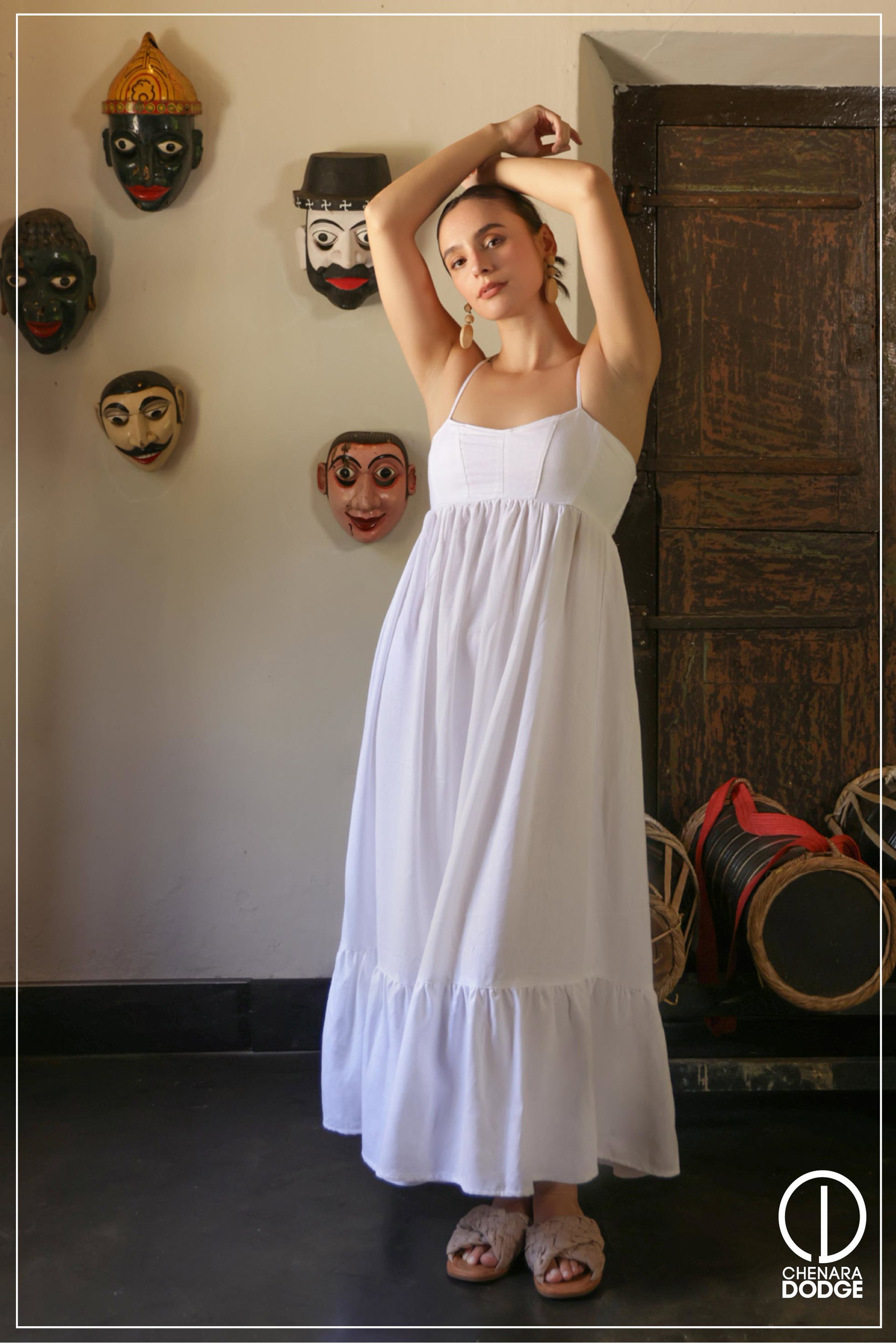 NEIRA STRAPPED MAXI DRESS