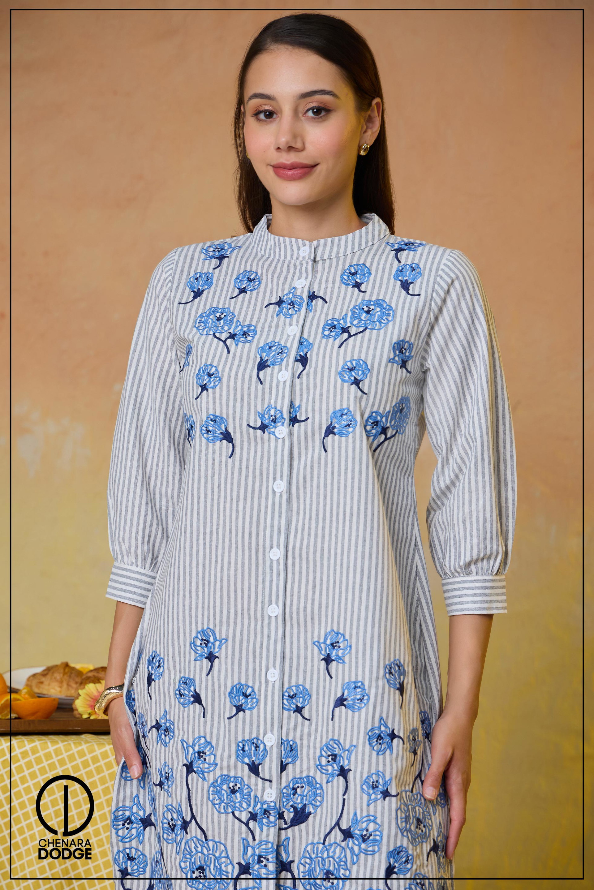 NINA EMB MINI DRESS