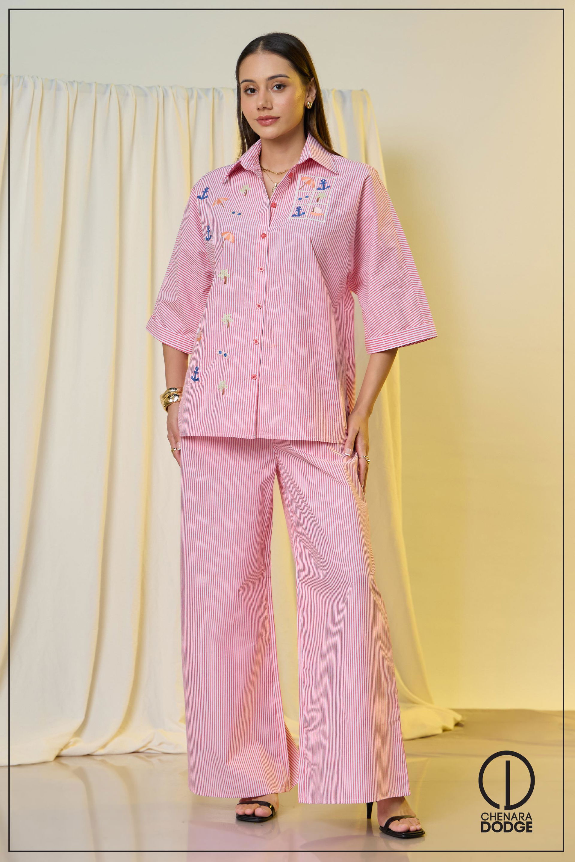 NINA EMB TWO PIECE SET