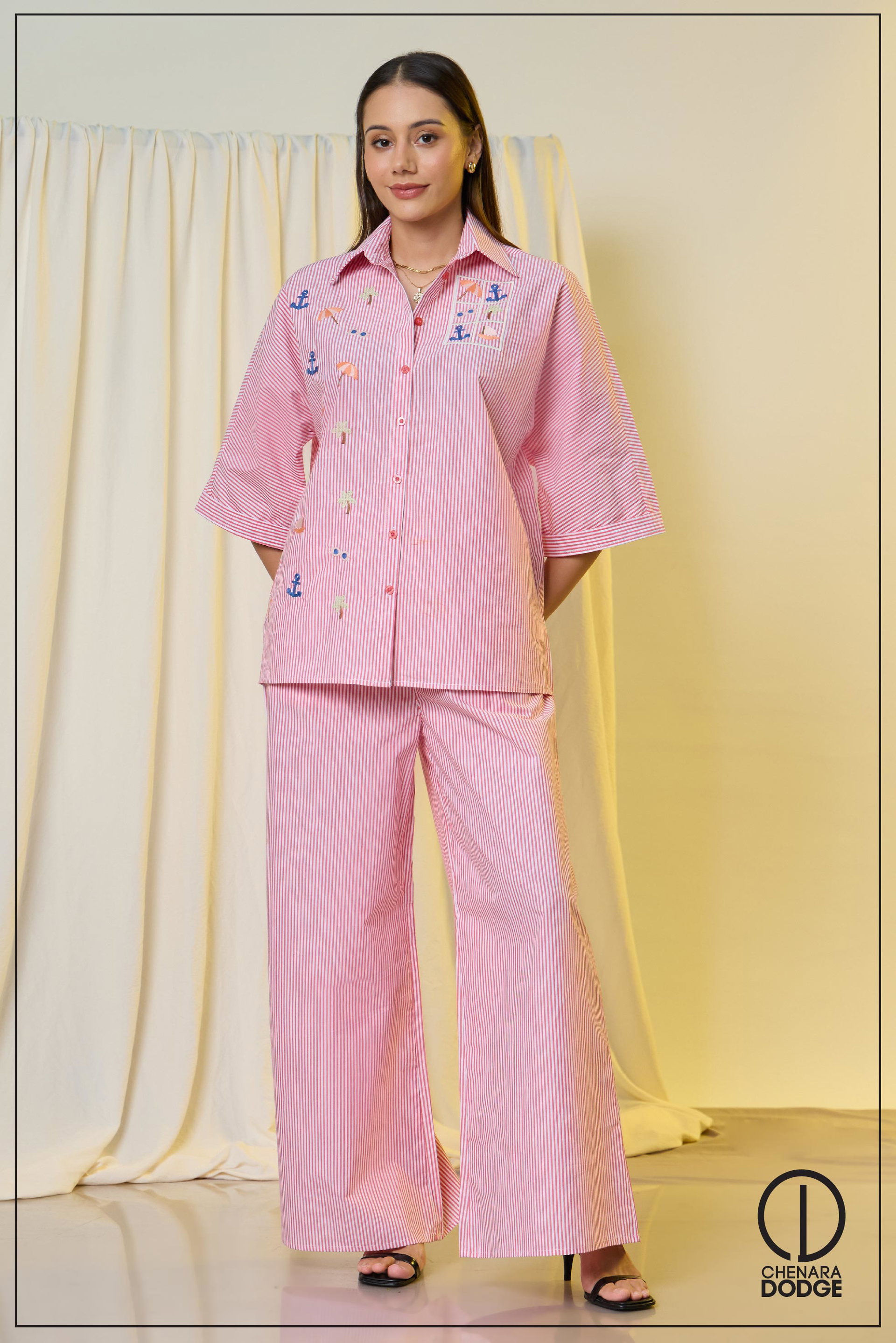 NINA EMB TWO PIECE SET