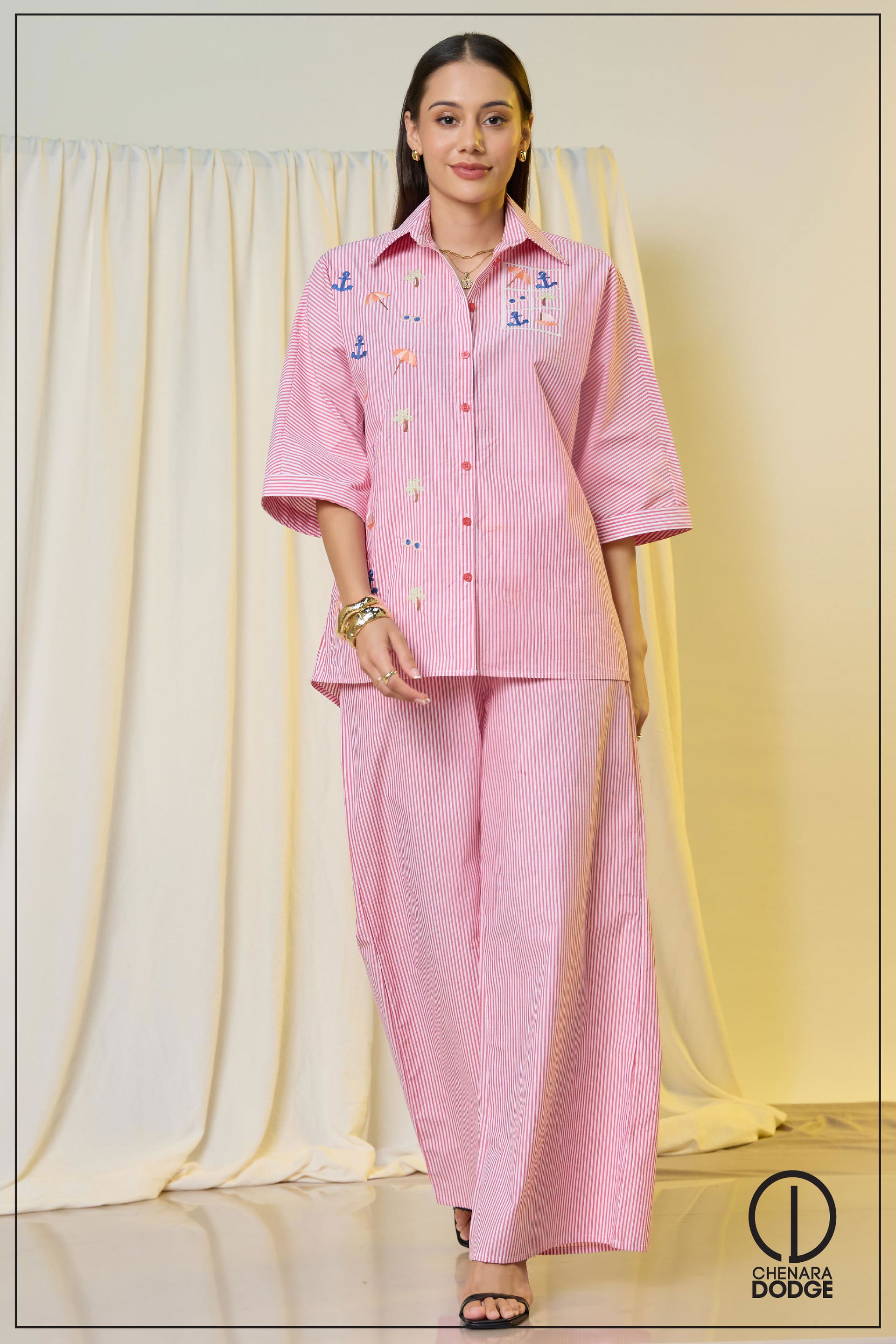 NINA EMB TWO PIECE SET