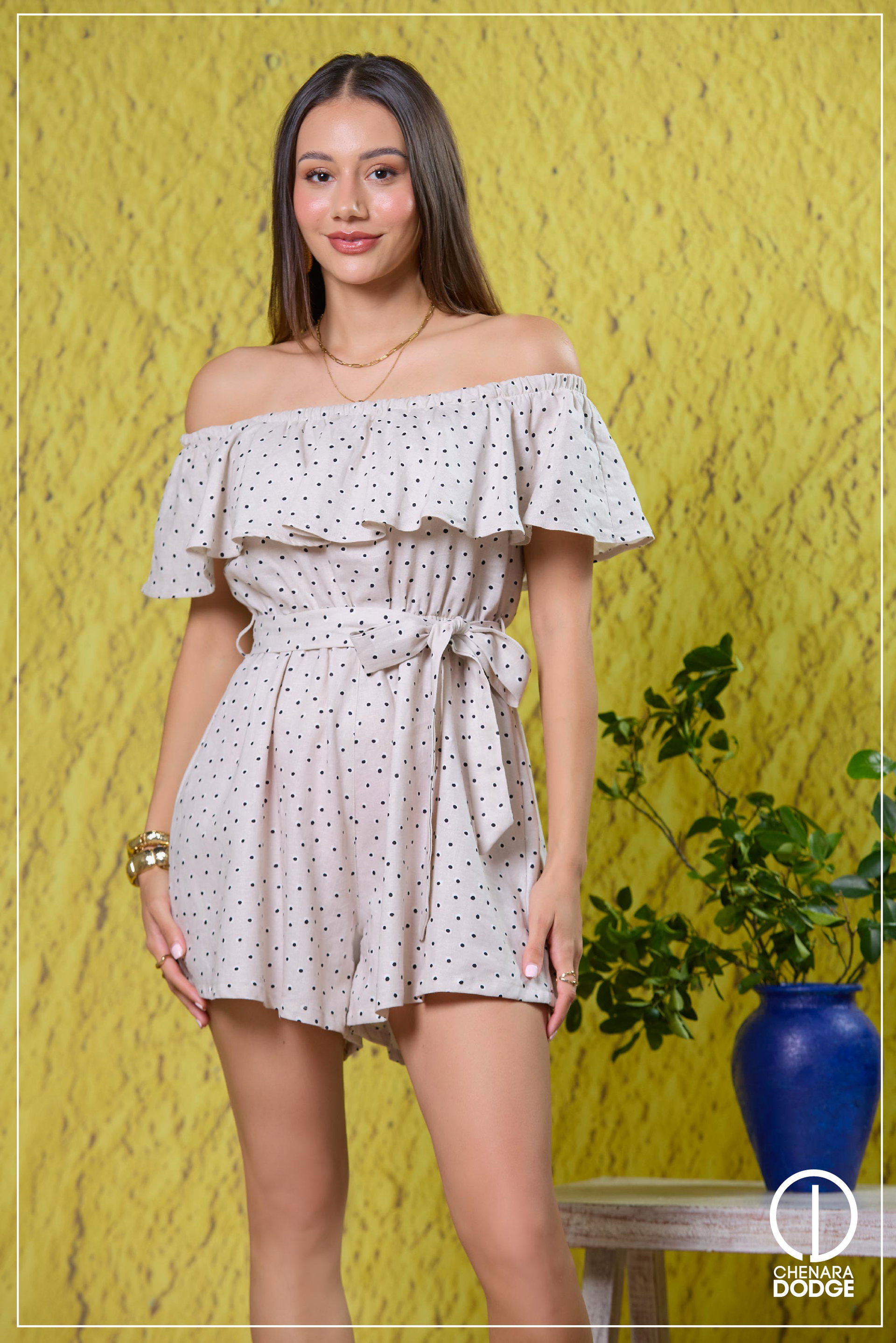 NINA OFF SHOULDER ROMPER