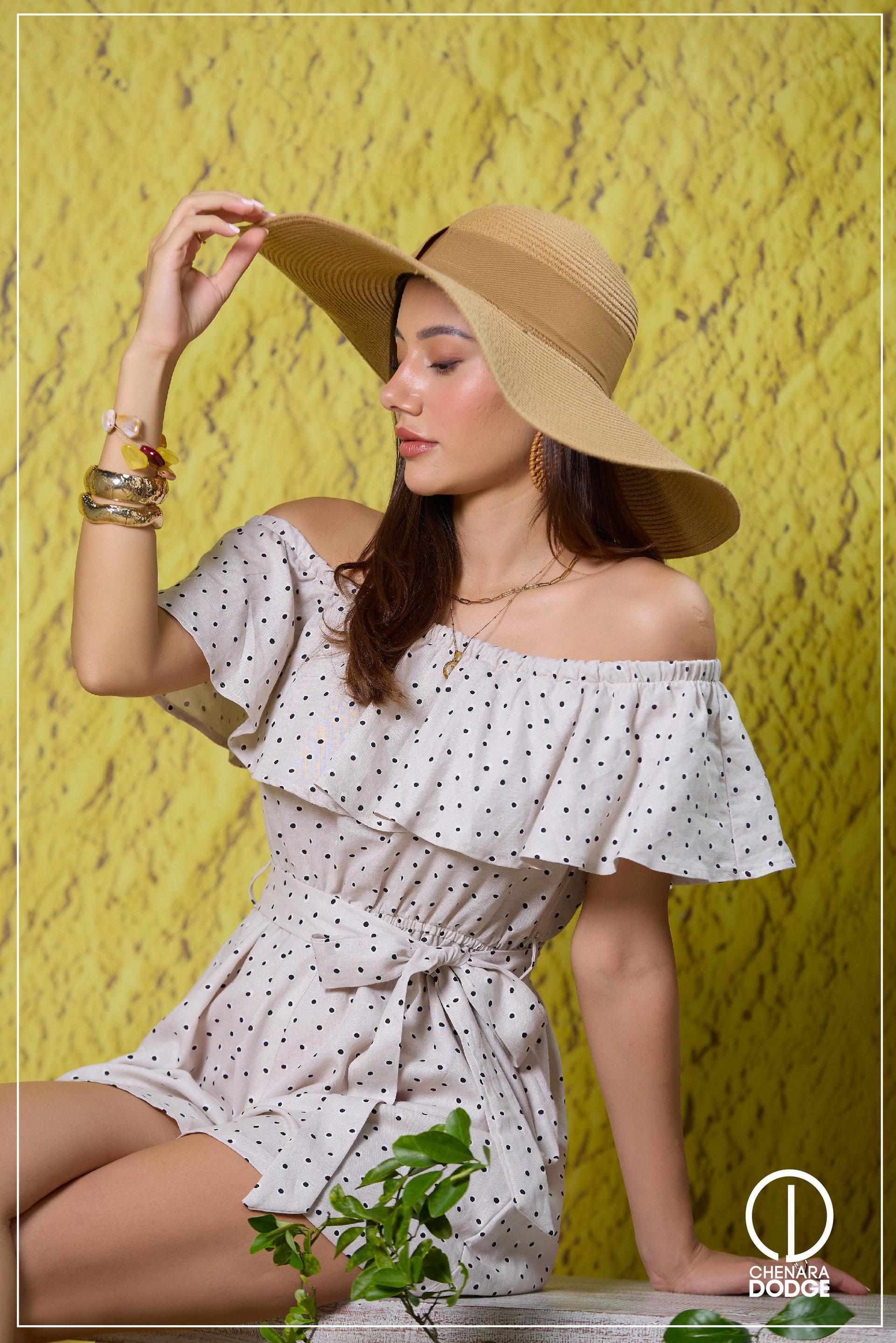 NINA OFF SHOULDER ROMPER